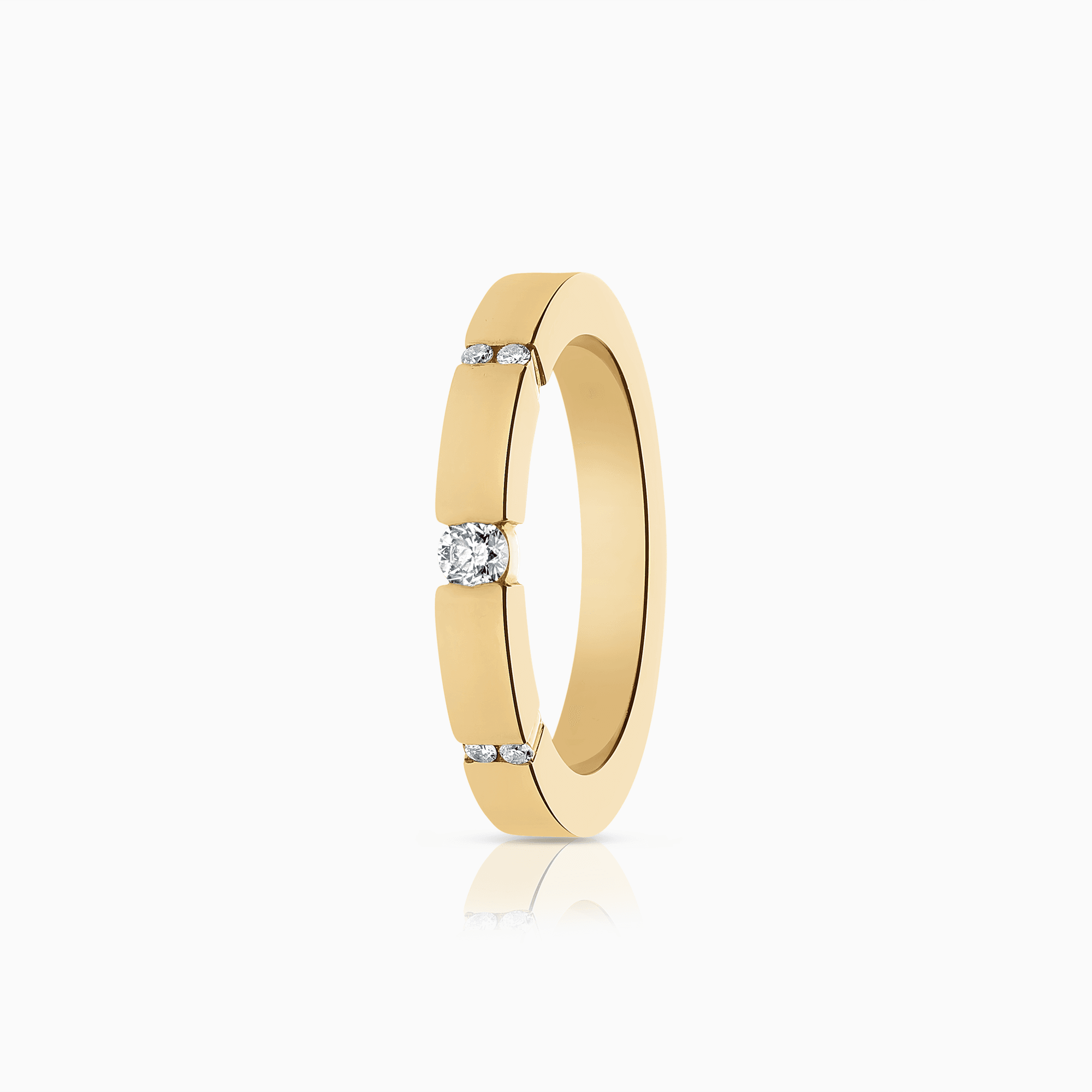 Diamantring 0,14ct 18K gulguld