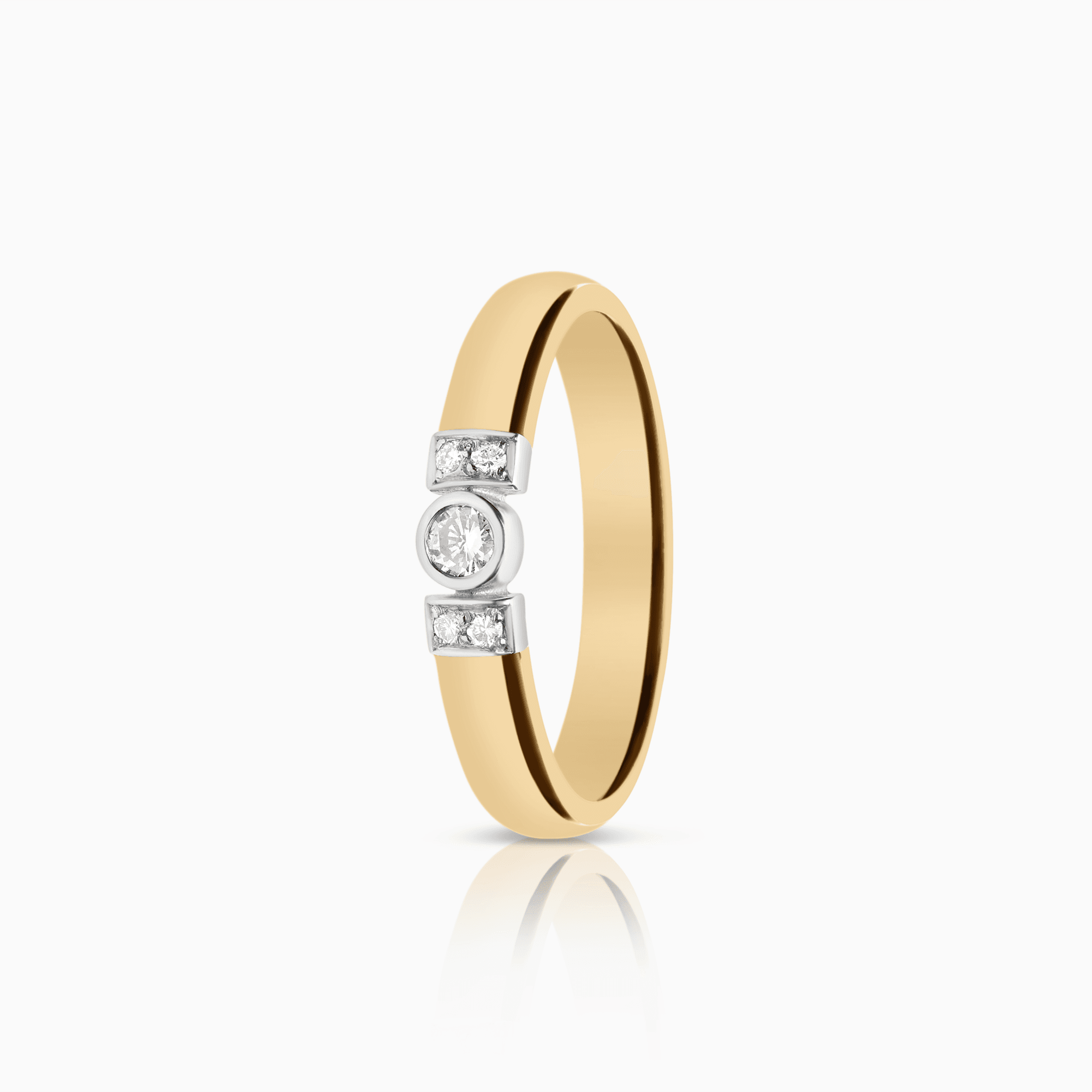 Diamond ring 0.11ct 18K gold