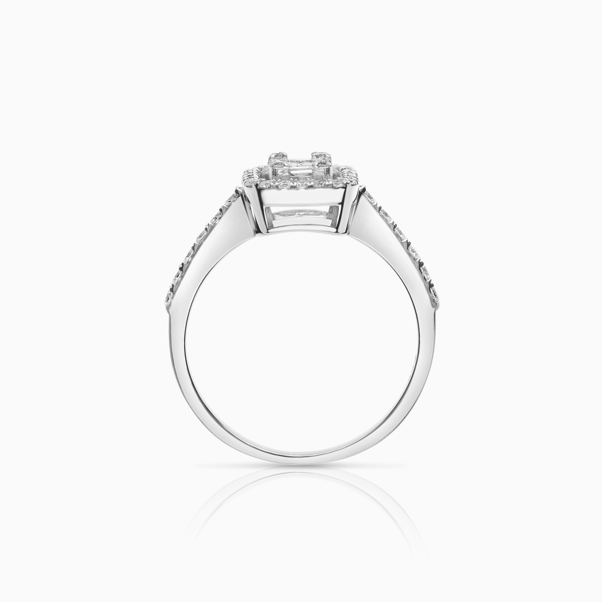 Diamond ring 0.39ct 14K white gold