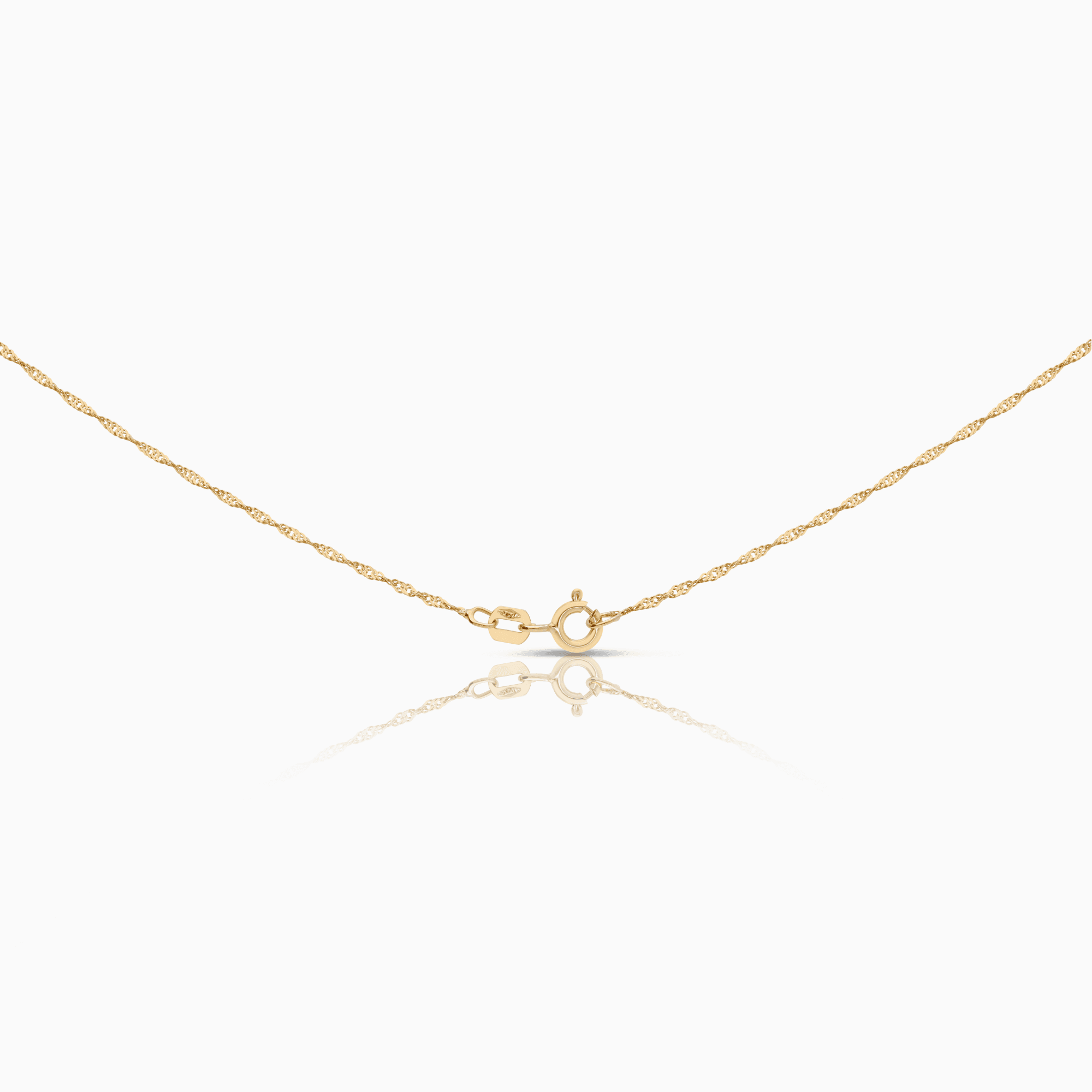 Necklace with diamonds and gemstone pendant 0.36ct 18/14K gold