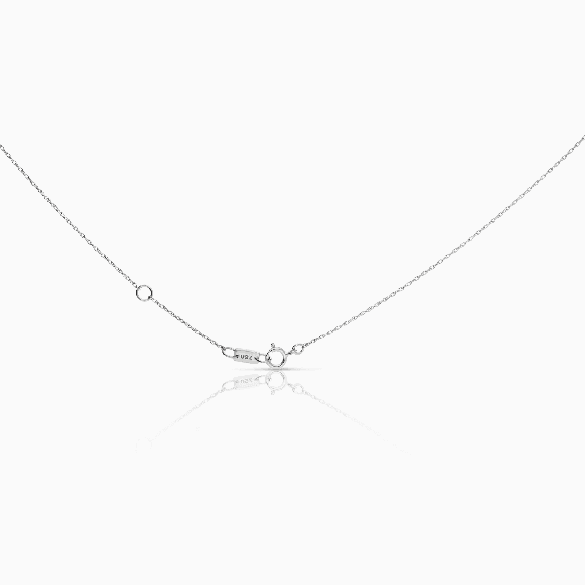 Necklace with diamond pendant 0.15ct 18K white gold