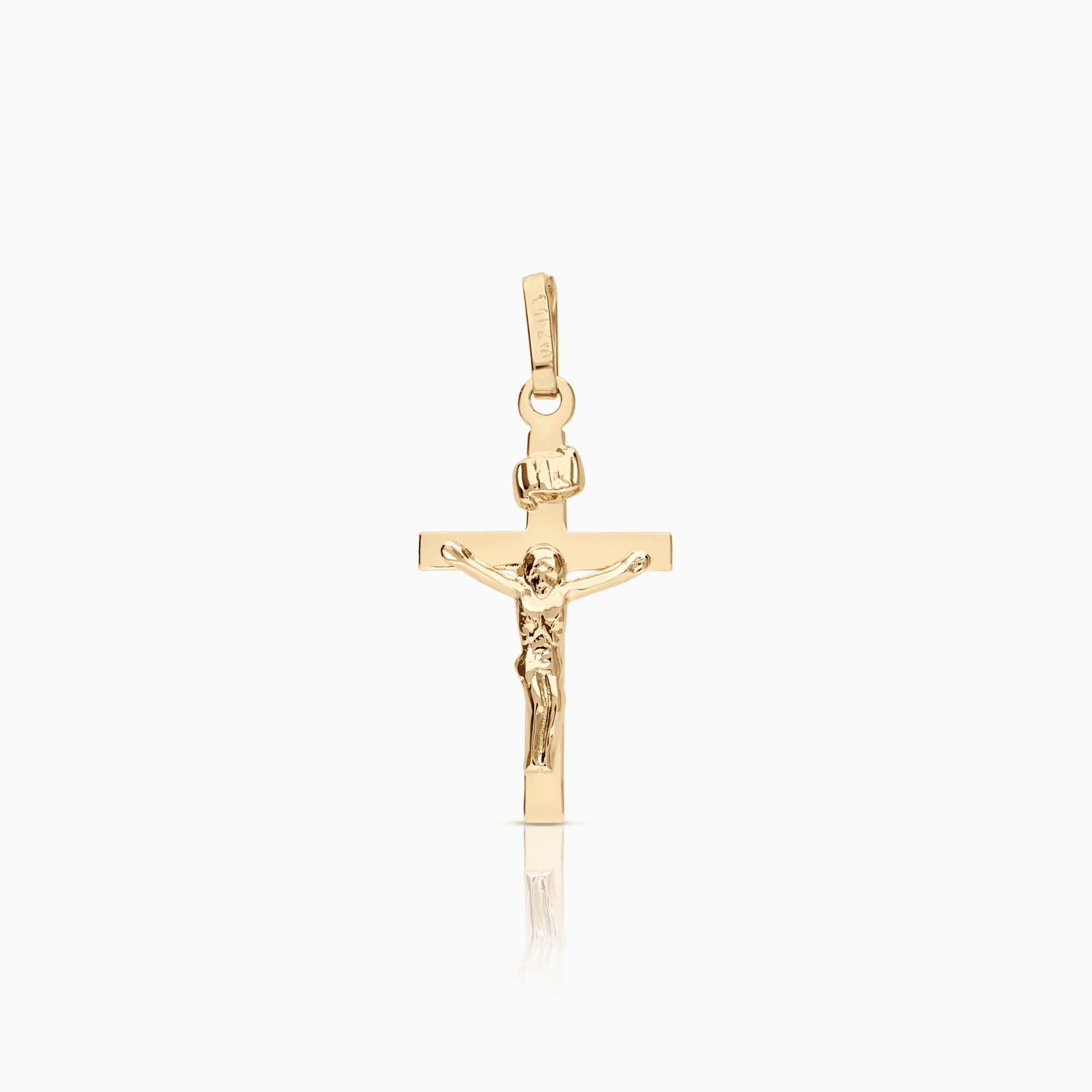 Pendant cross with Jesus 1.45g 18K gold