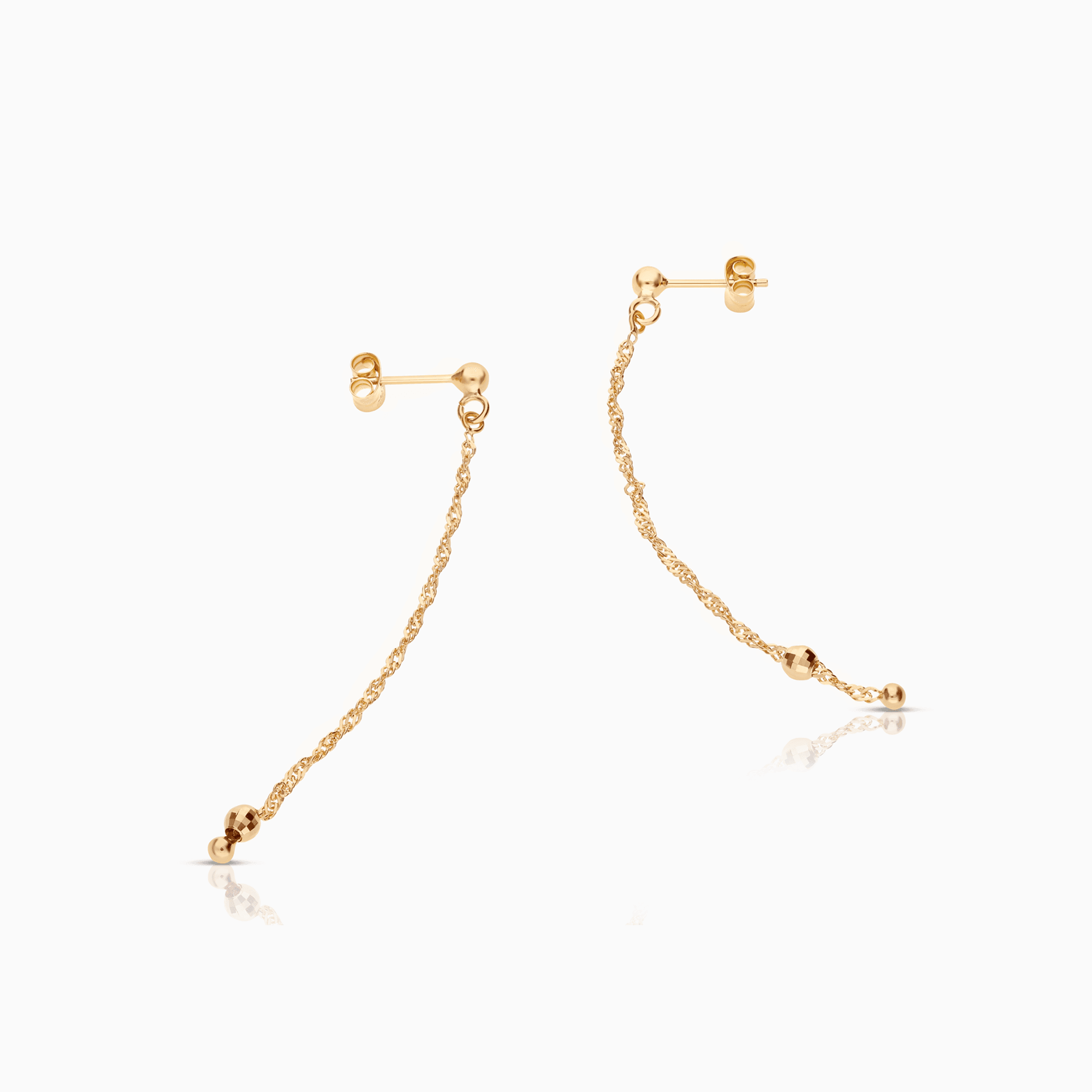 Gold earrings 1.22g 18K gold