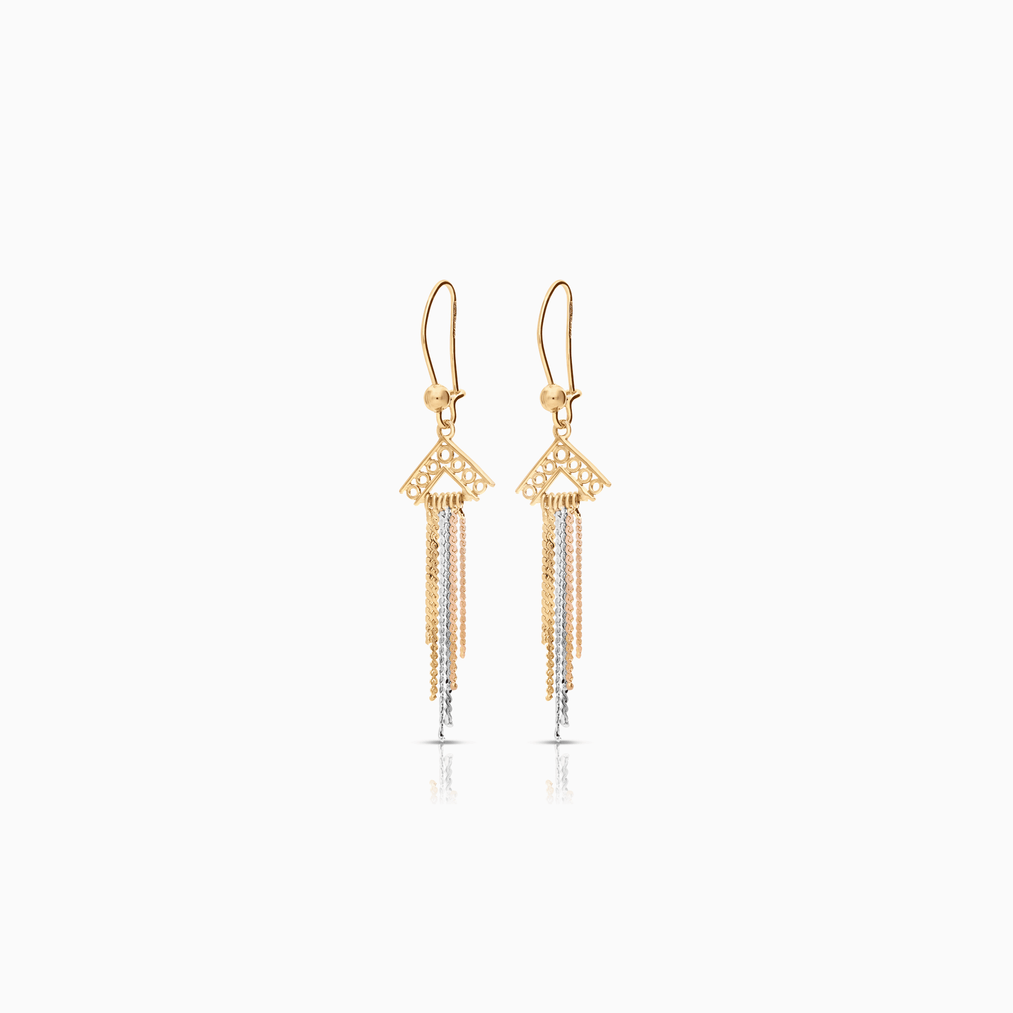 Gold earrings 3.50g 18K yellow/white gold