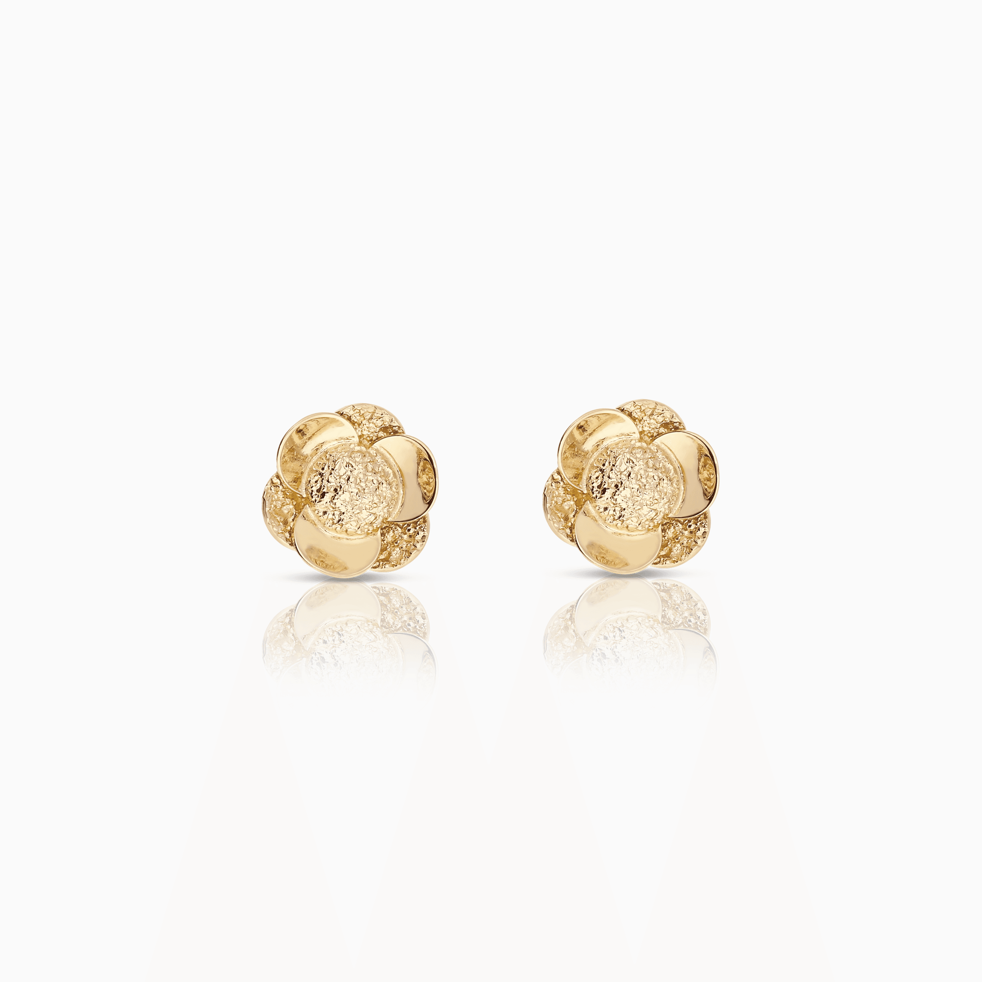 Gold earrings flower 3.28g 18K gold