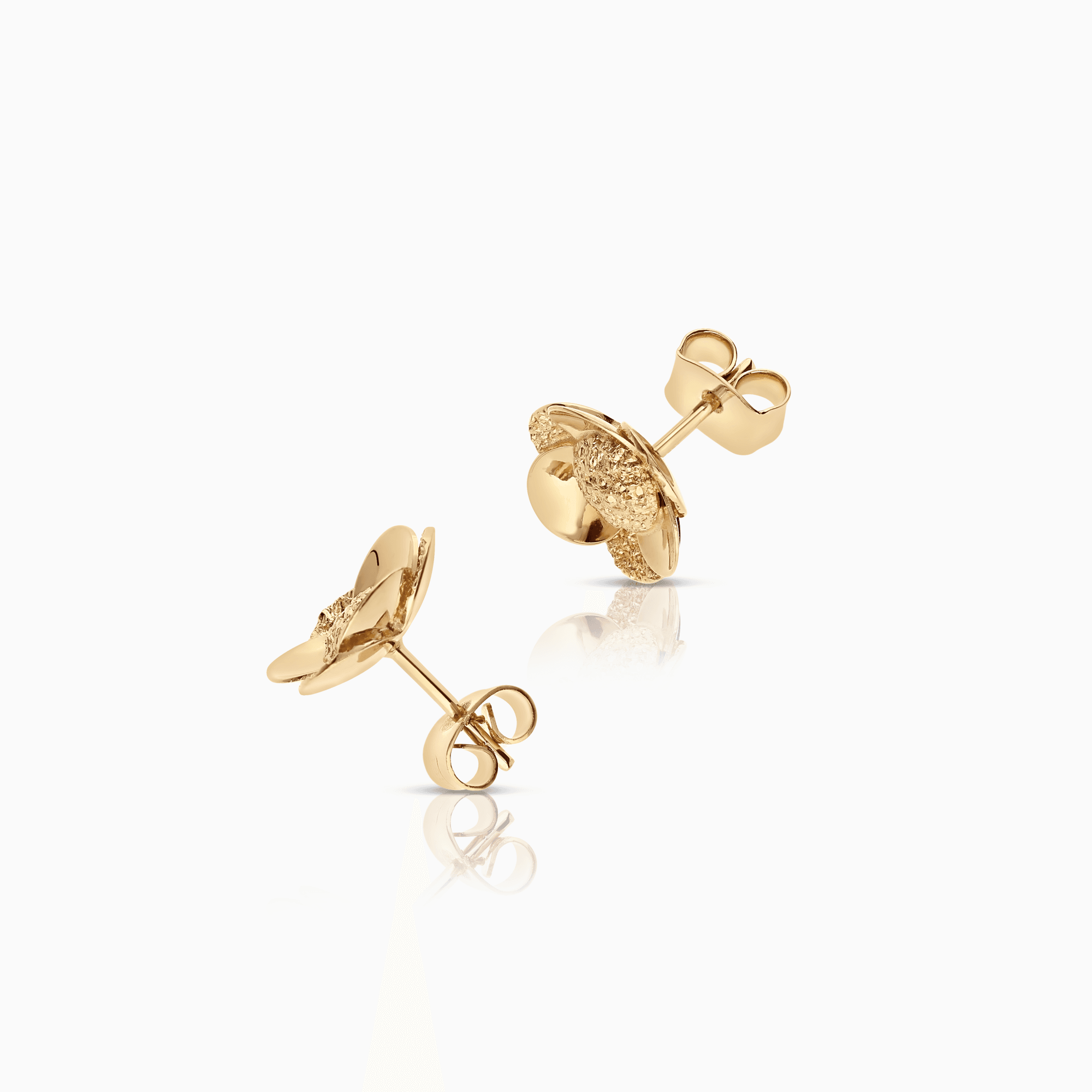 Gold earrings flower 3.28g 18K gold