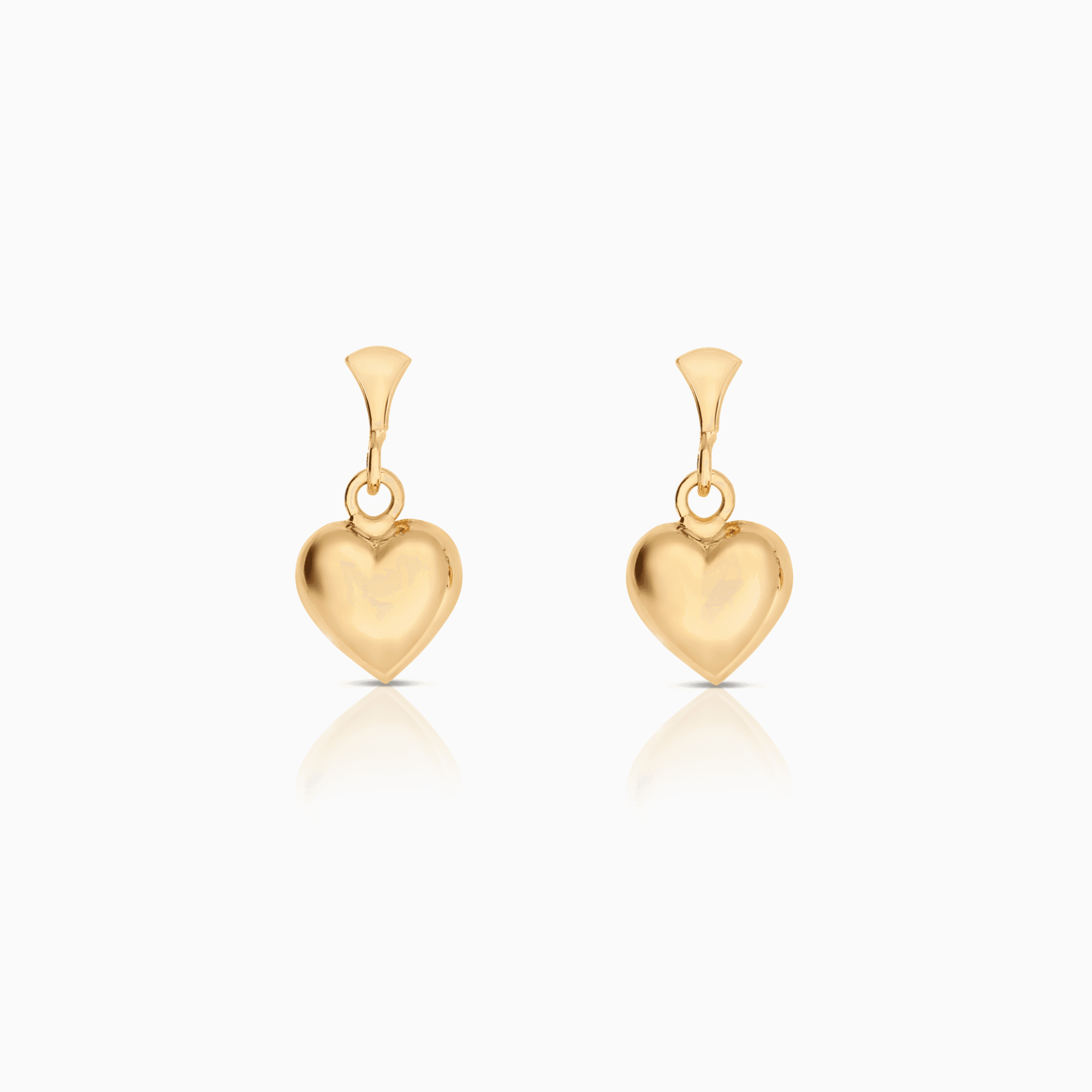 Gold Heart Earrings 1.72g 18K Gold