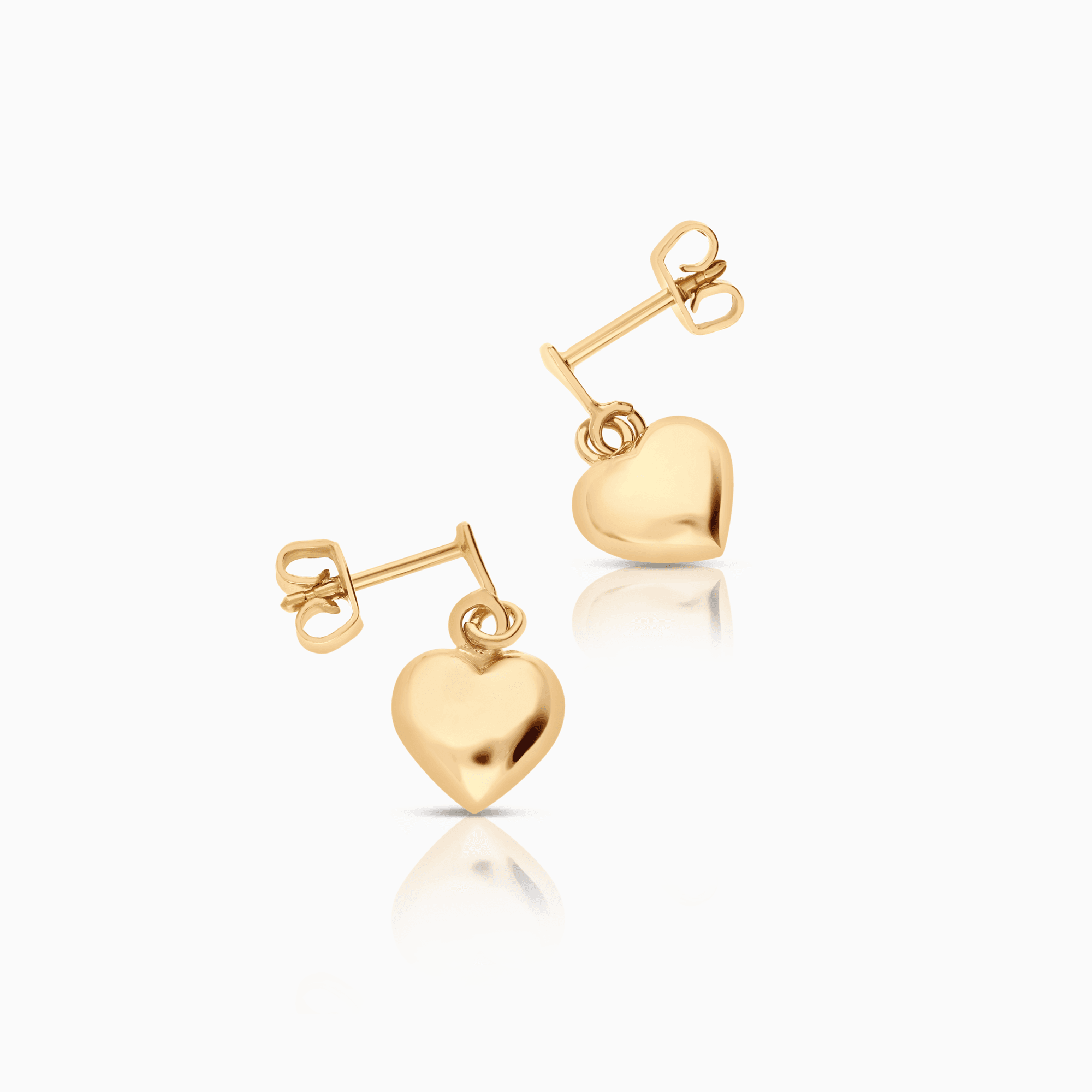 Gold Heart Earrings 1.72g 18K Gold