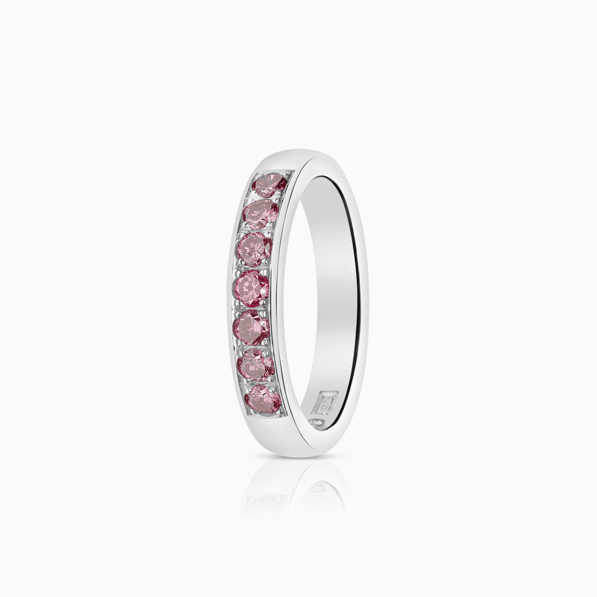Alliansring rosa diamanter 0,47ct 18K vitguld