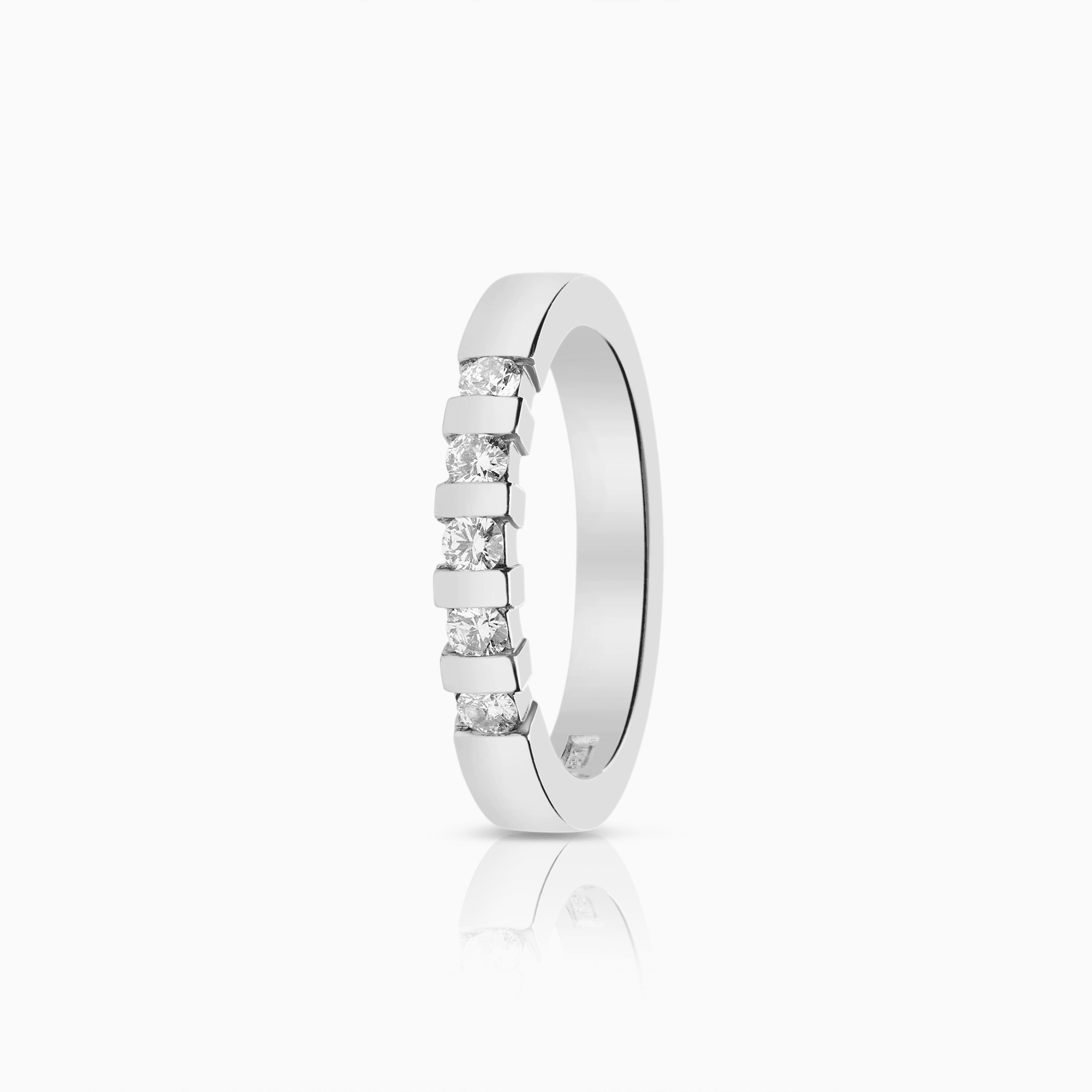 Alliansring 0,25ct 18K vitguld