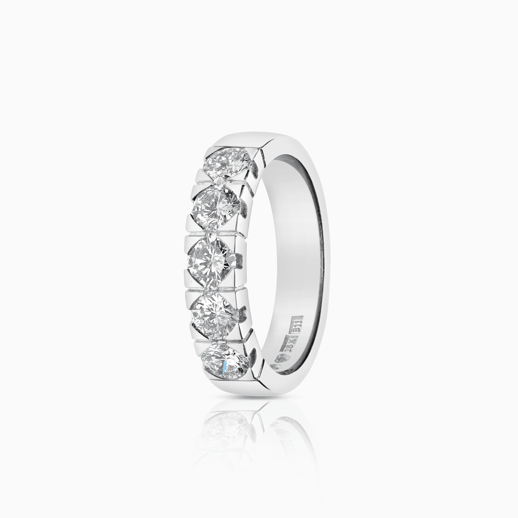 Alliansring 1,01ct 18K vitguld