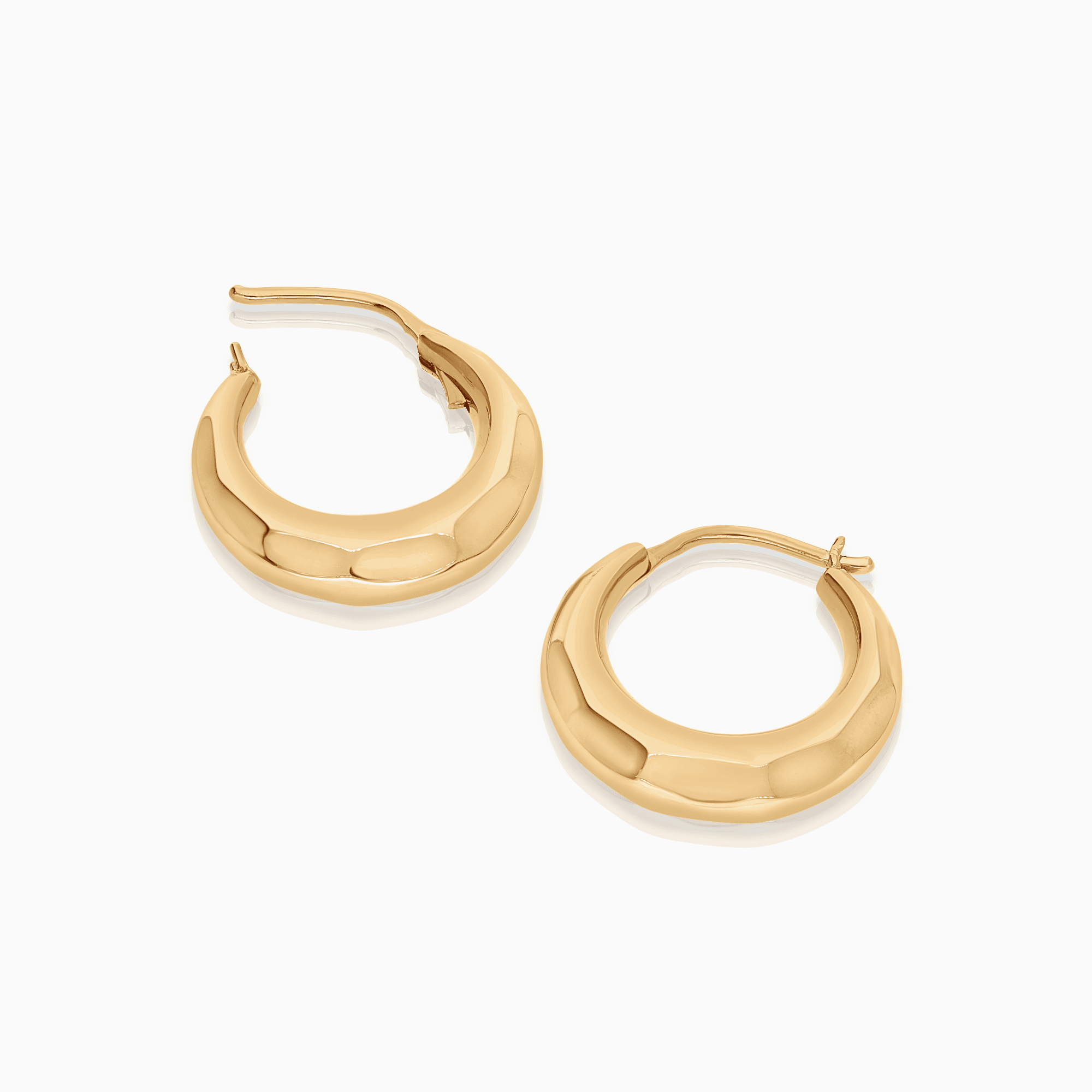 Gold hoop earrings 2.46g 18K gold