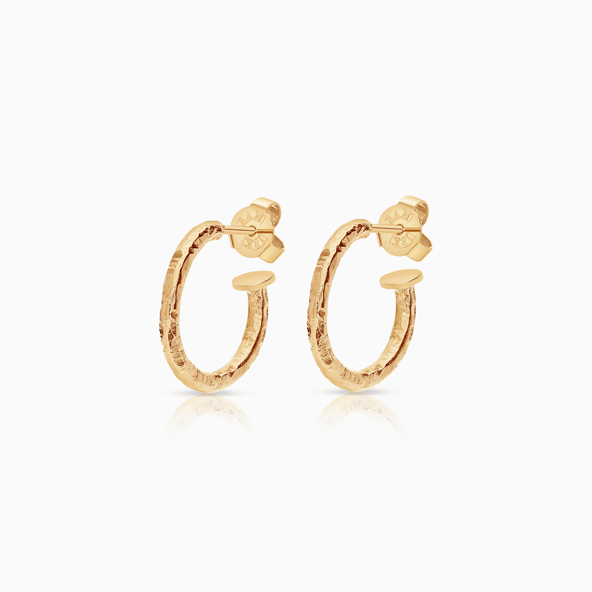 Gold hoop earrings 3.96g 18K gold