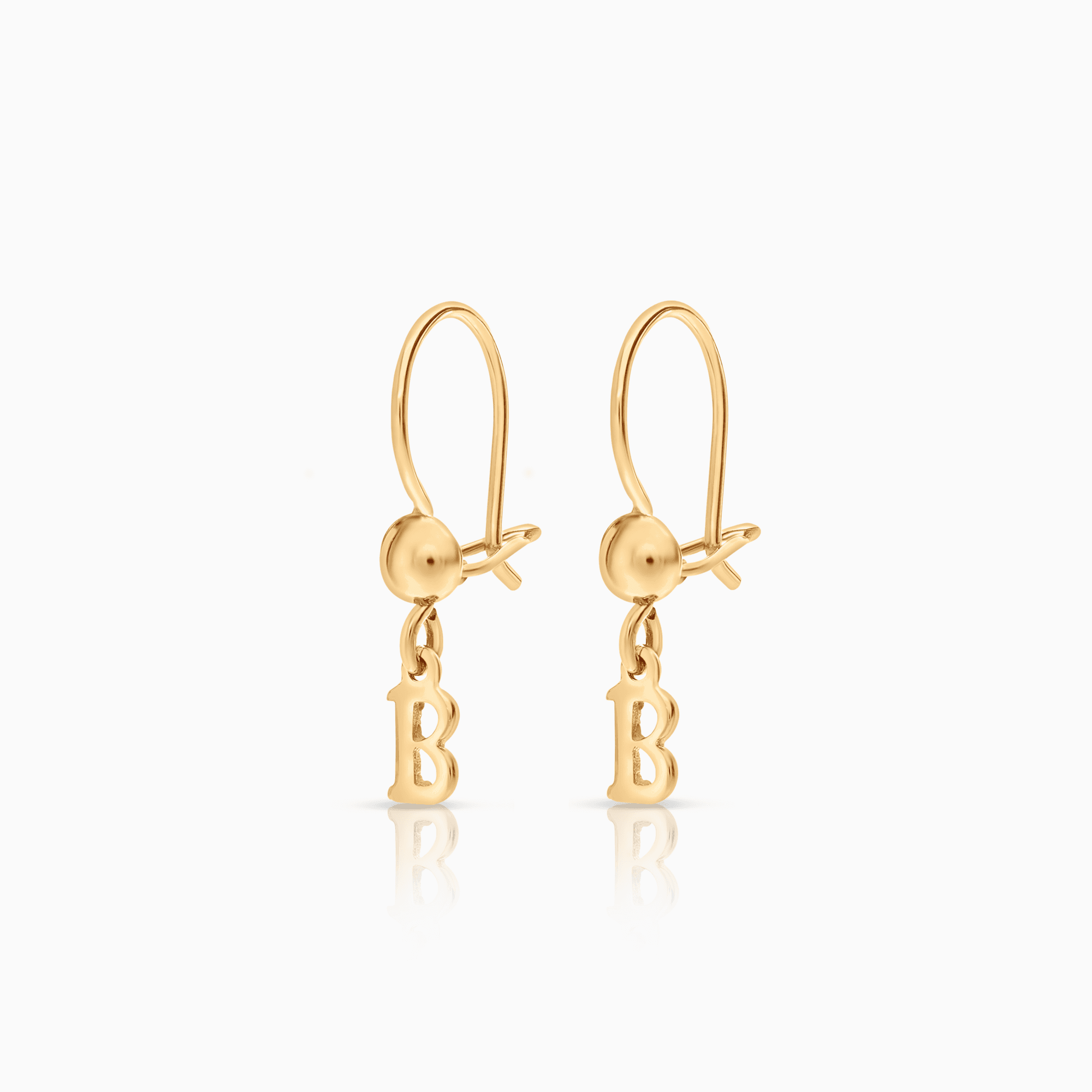 Gold earrings letter 1.24g 18K gold
