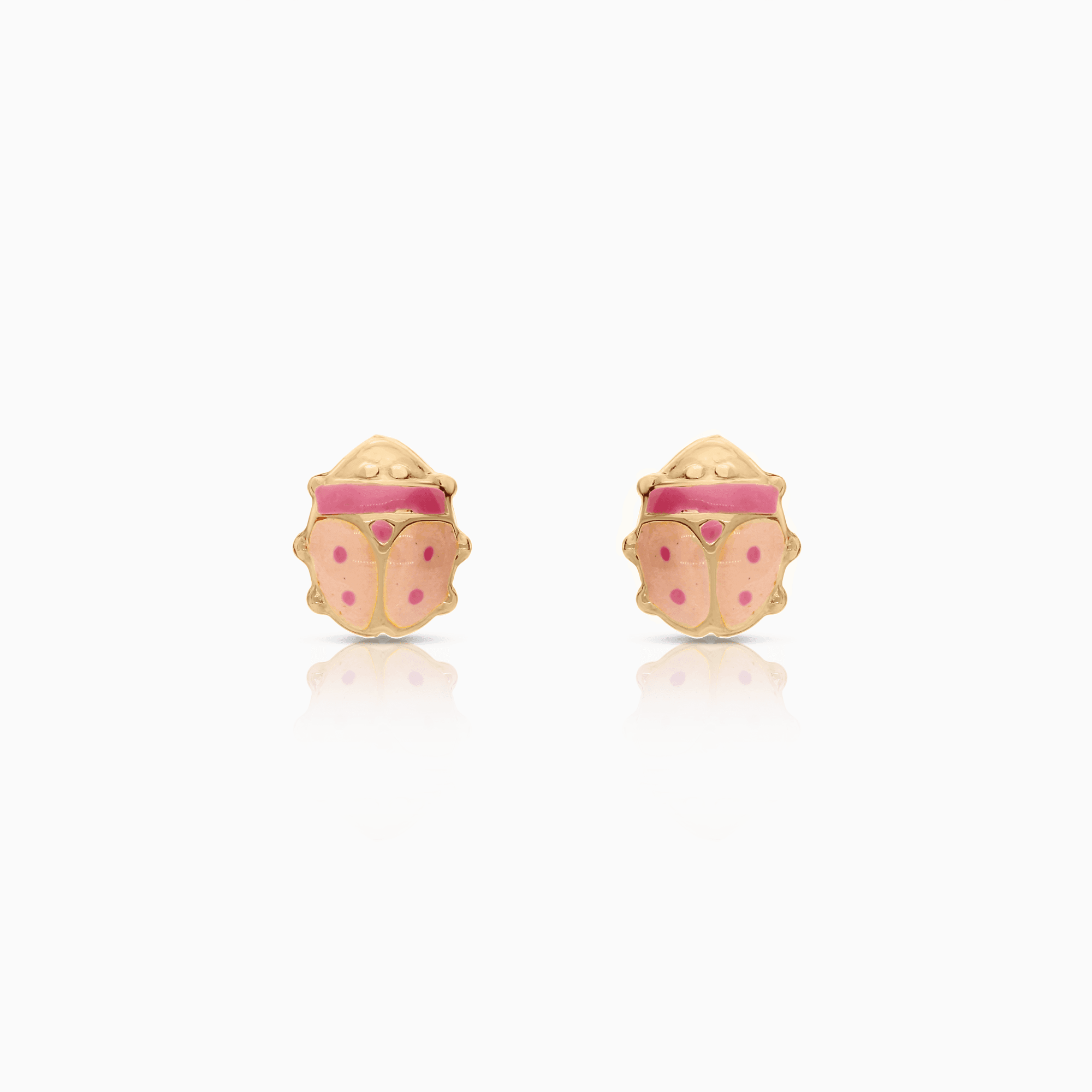 Gold ladybug earrings 1.62g 18K gold