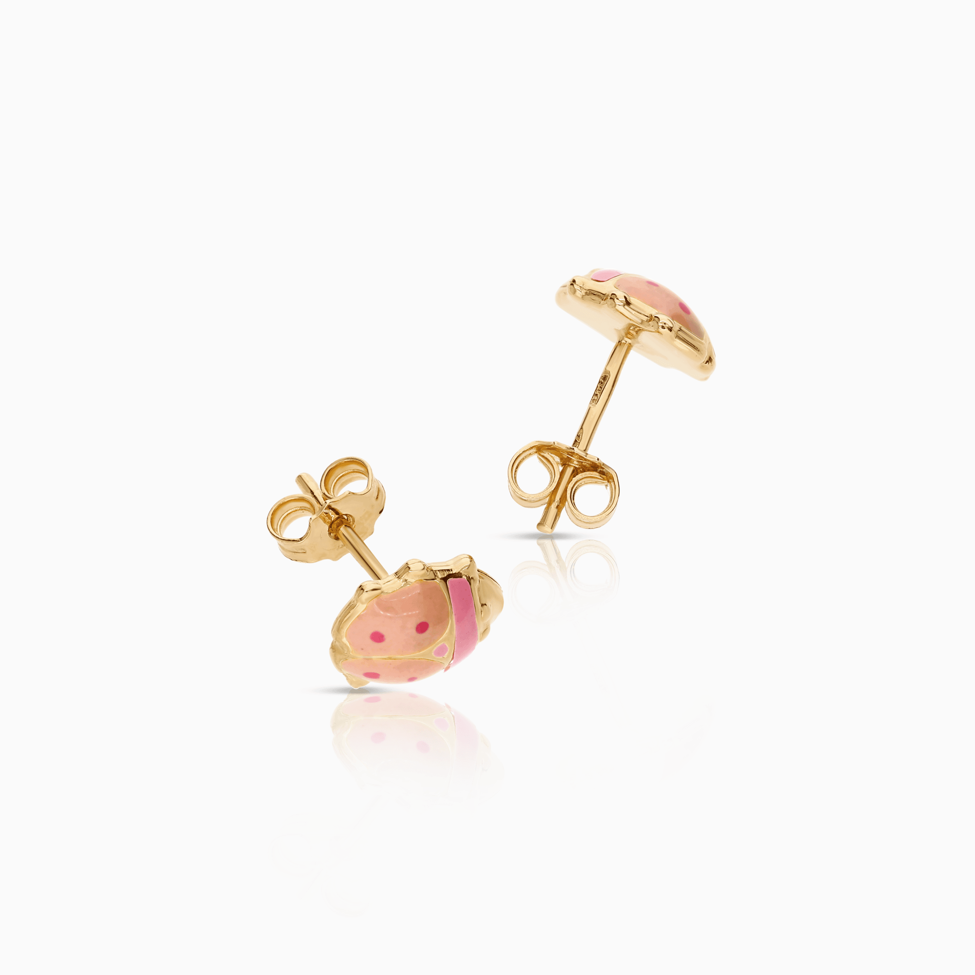 Gold ladybug earrings 1.62g 18K gold