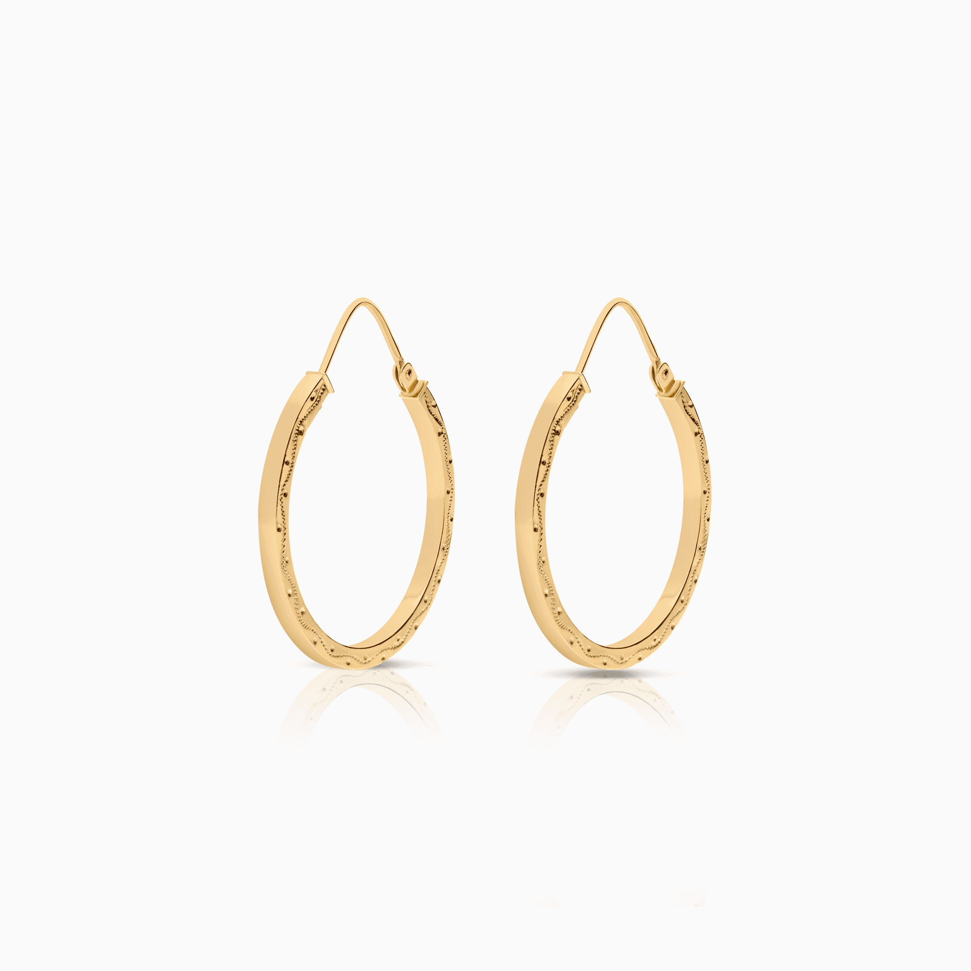Gold hoop earrings 2.80g 18K gold