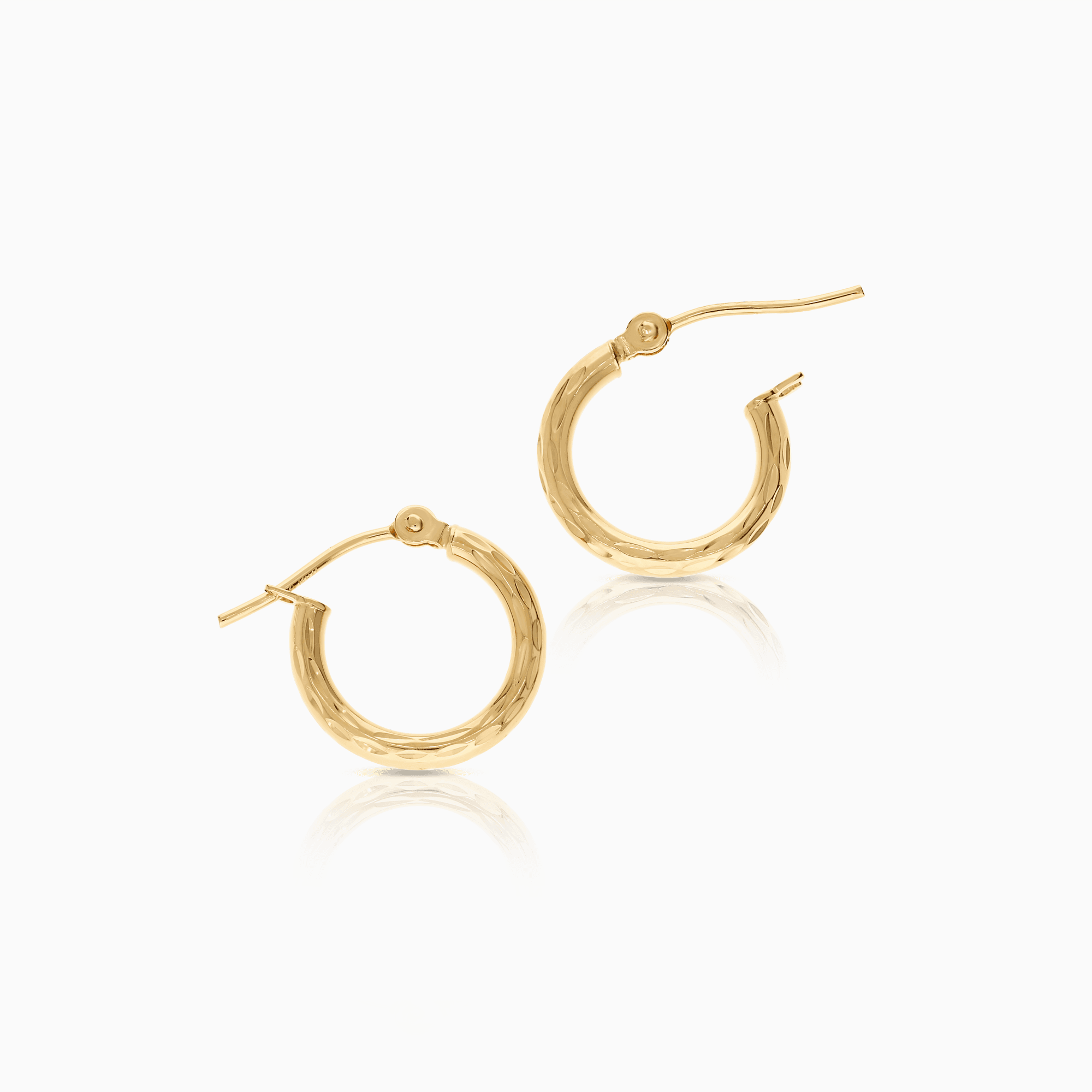 Gold hoop earrings 0.80g 18K gold