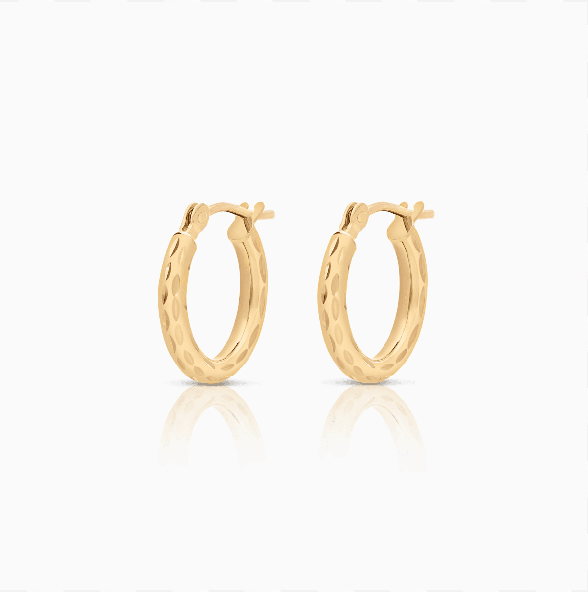 Gold hoop earrings 0.80g 18K gold