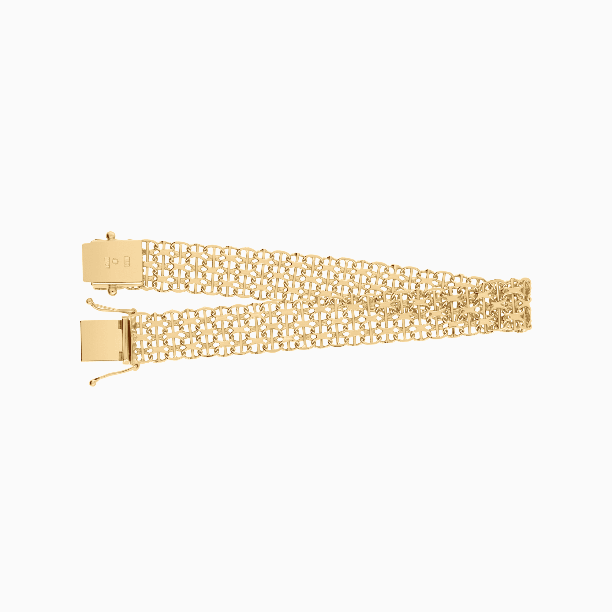 X-link bracelet with bar 16.22g 18K gold