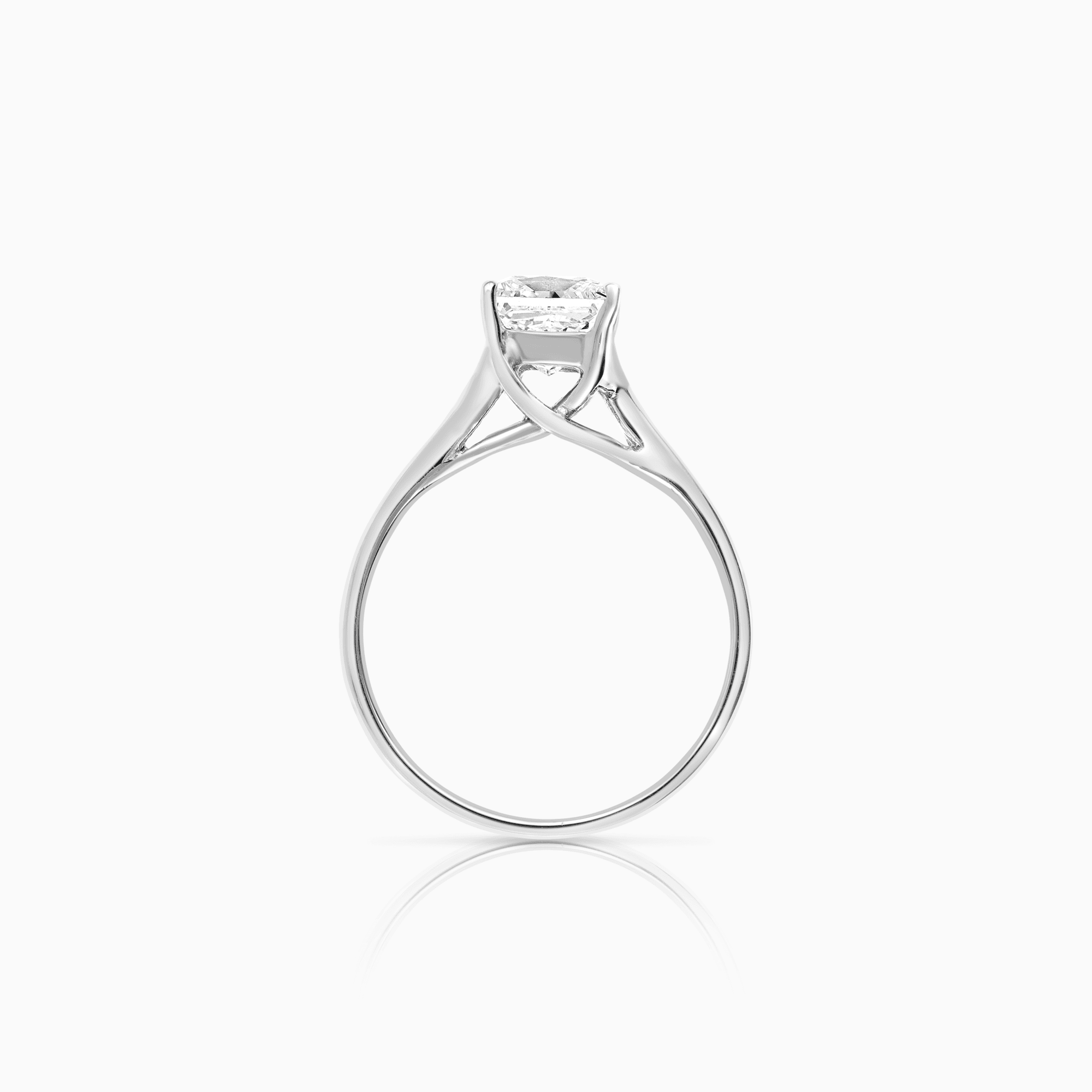 Enstensring princess 1,15ct 18K hvitt gull