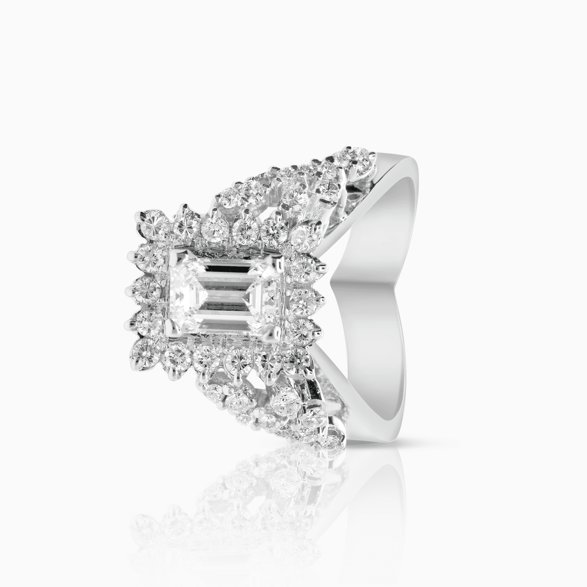 Diamantring 1,67ct vitguld