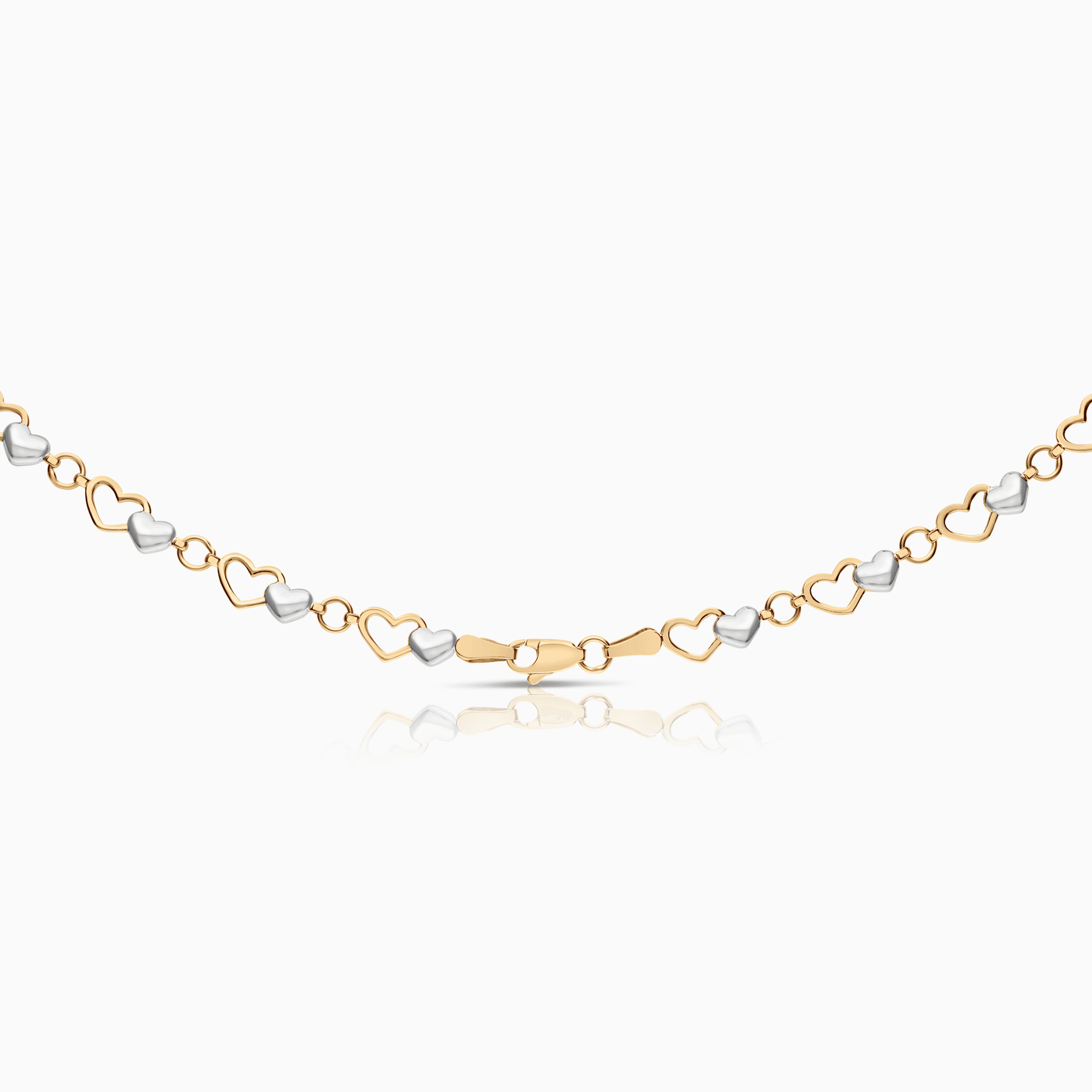 Gold necklace 9.86g 18K white/yellow gold