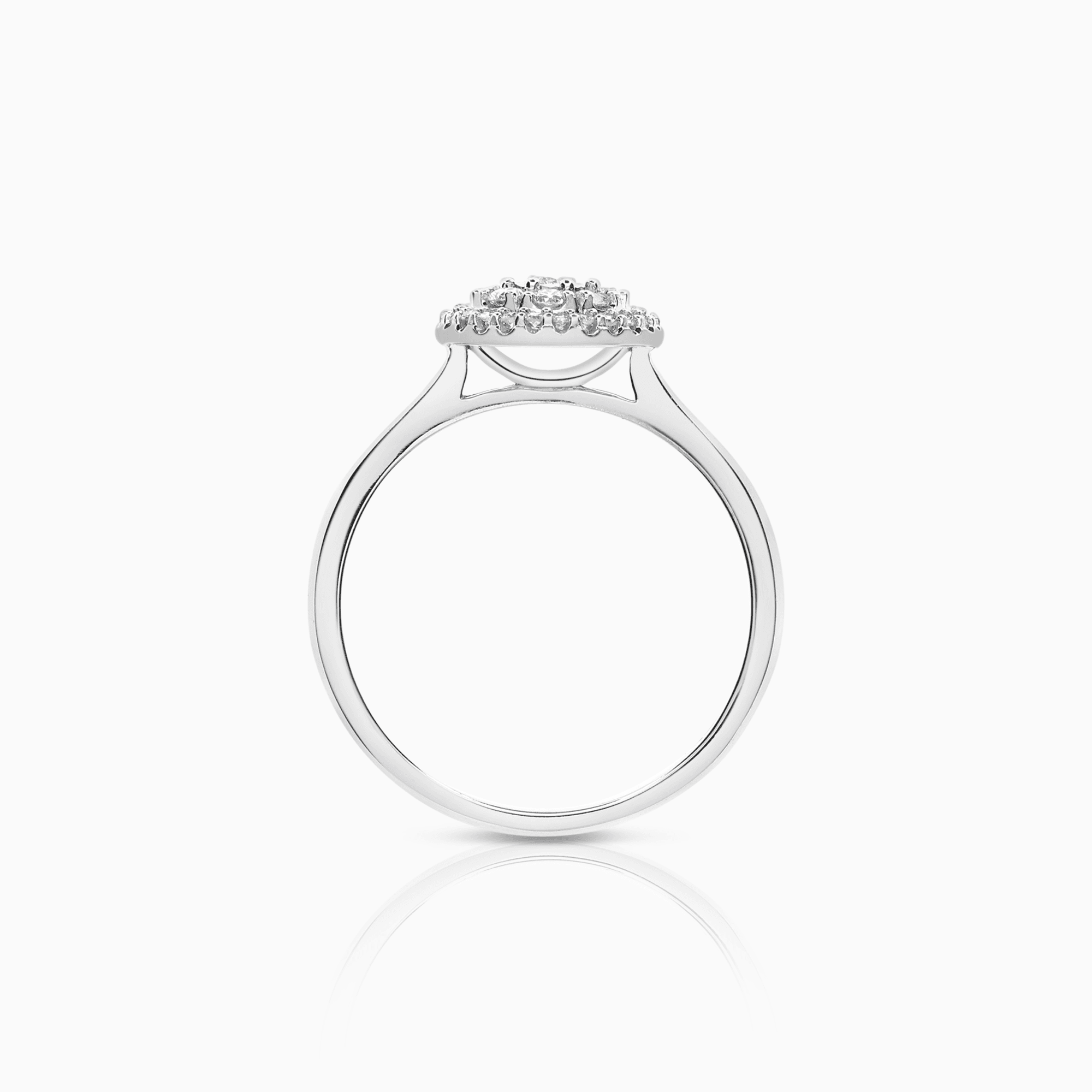 Halo ring 0.22ct 18K white gold
