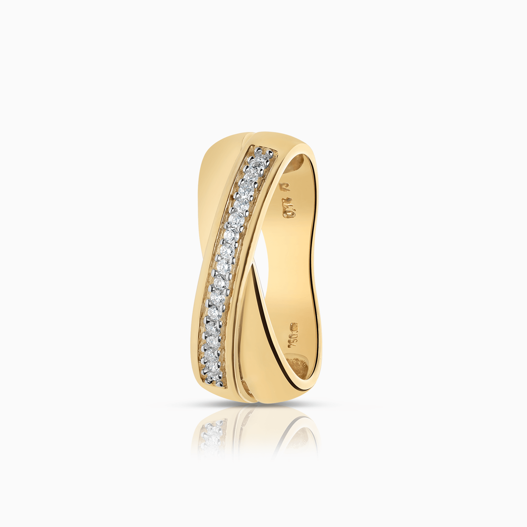 Alliansring 0,14ct 18K guld