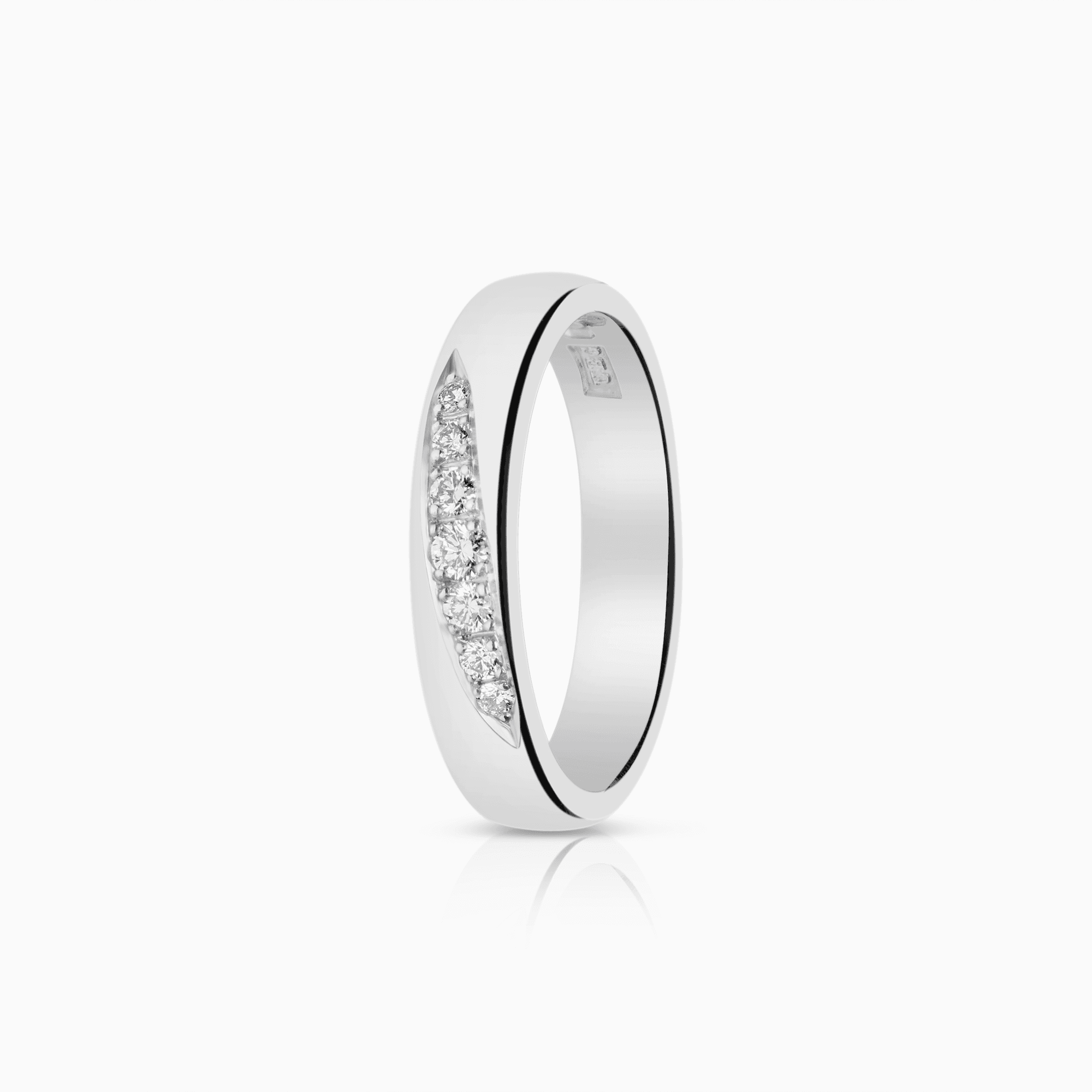 Alliansring 0,12ct 18K vitguld