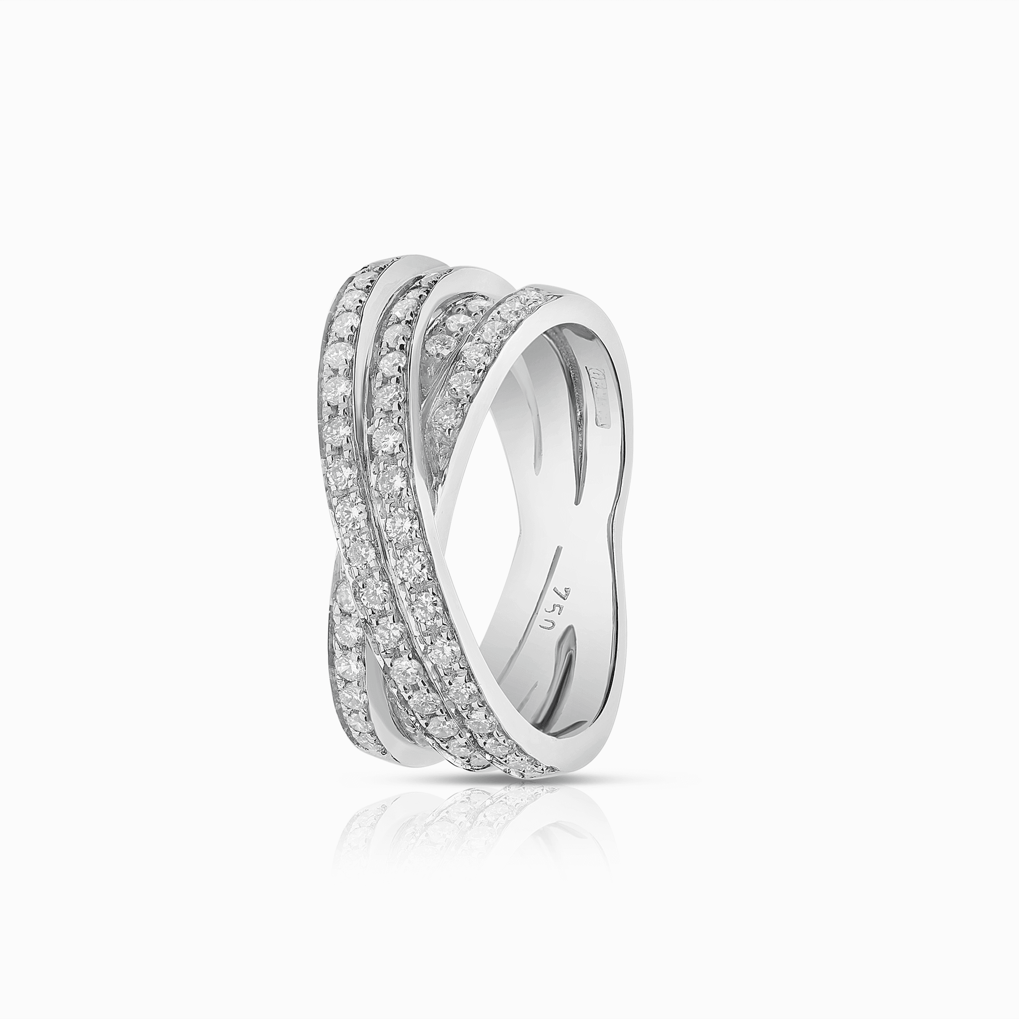 Alliansring 0,65ct 18K vitguld