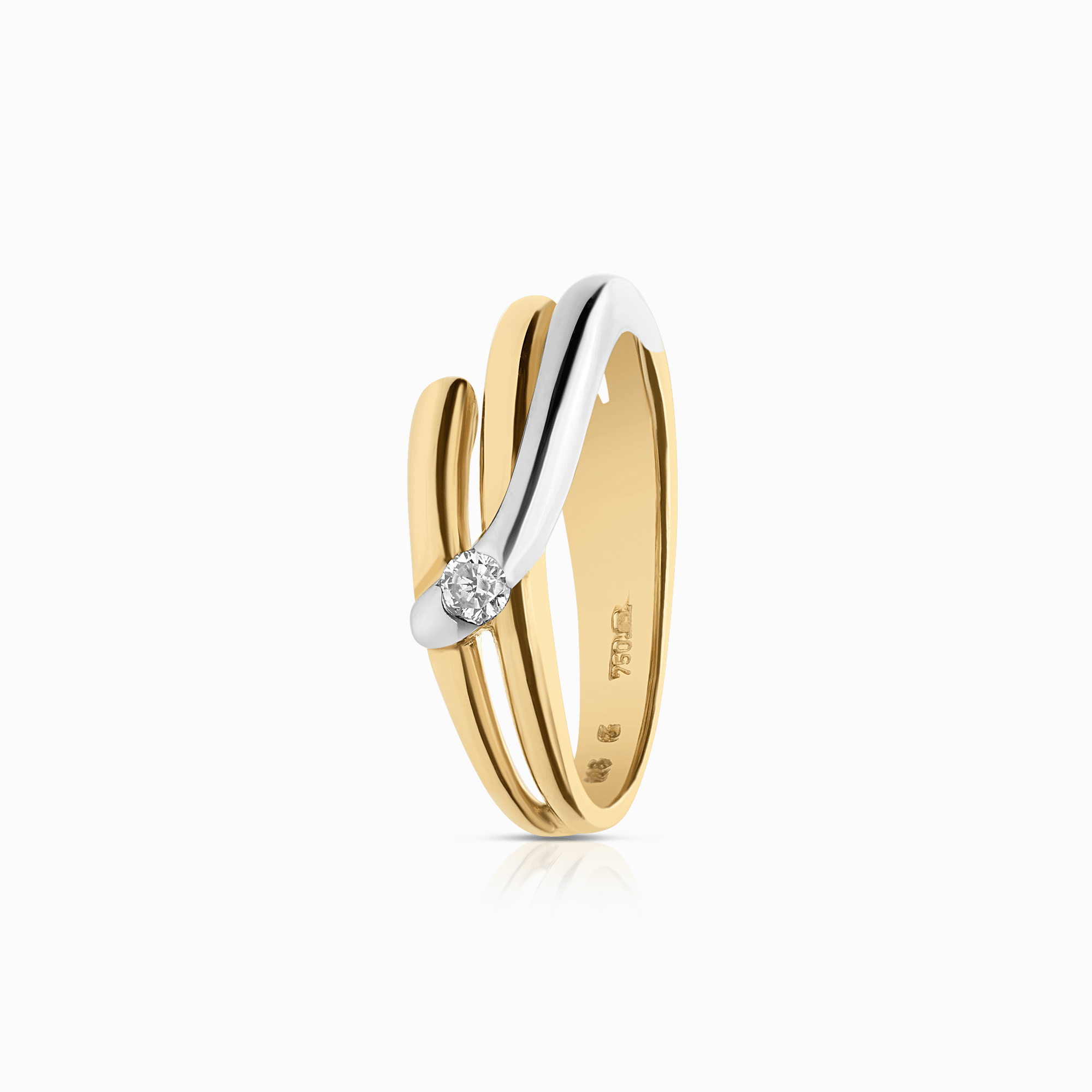 Diamond ring 0.08ct 18K gold