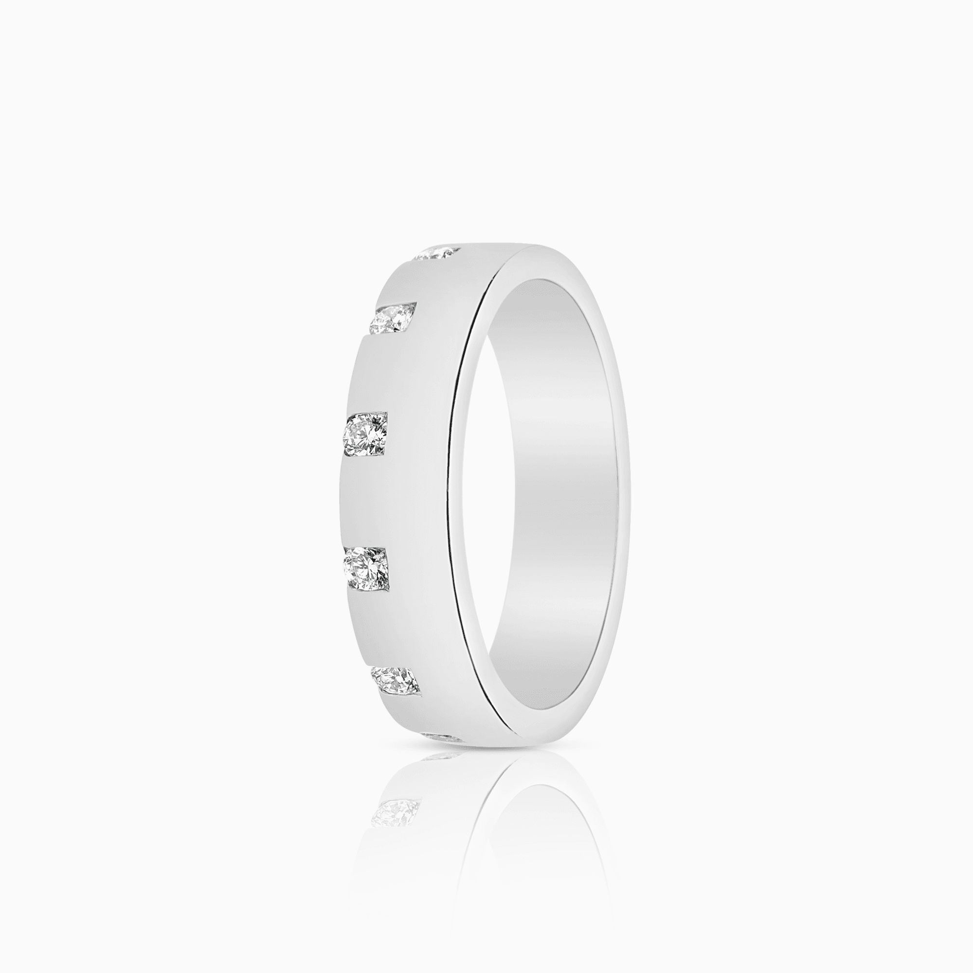 Alliansring 0,21ct 18K vitguld