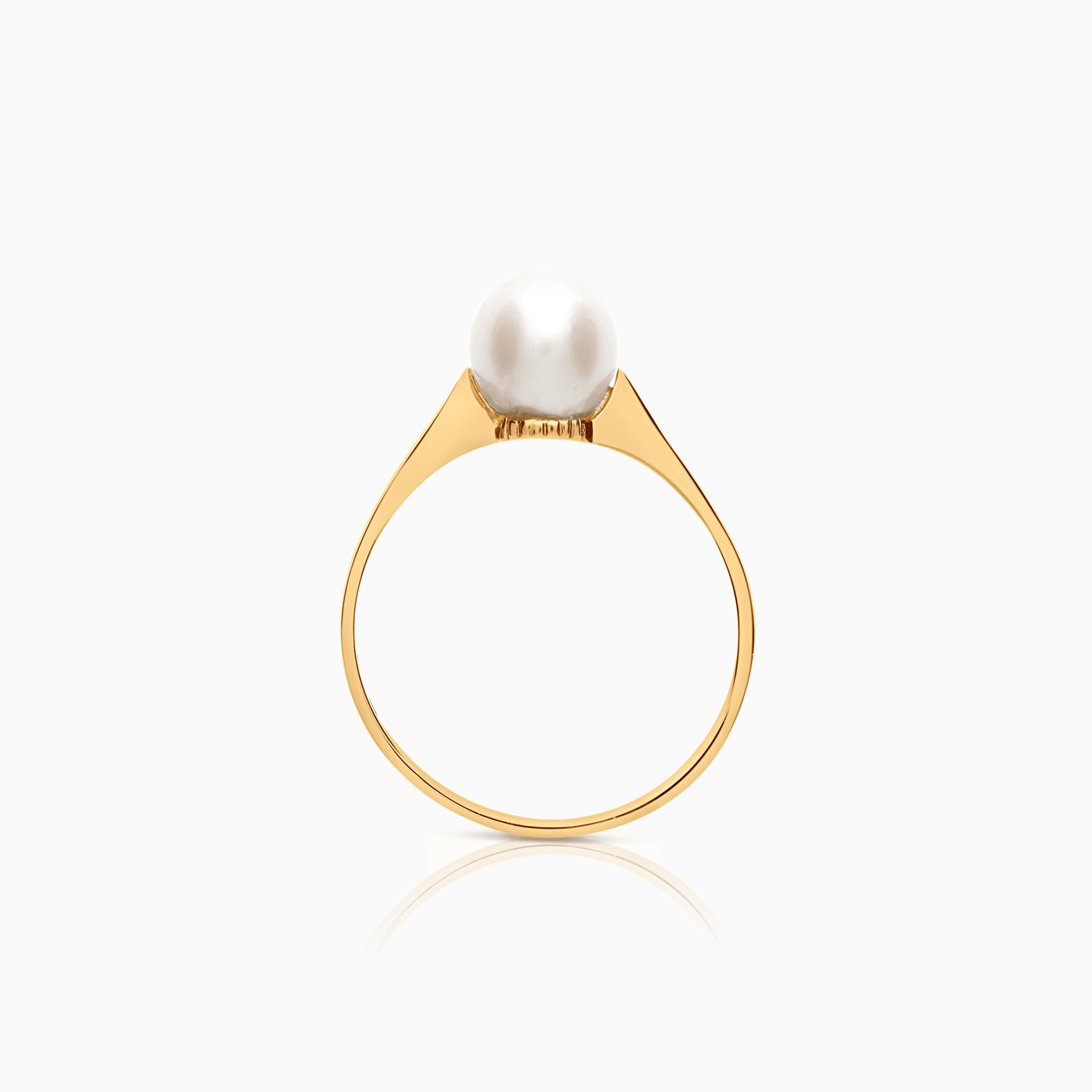 Pearl ring 2.44g 18K gold
