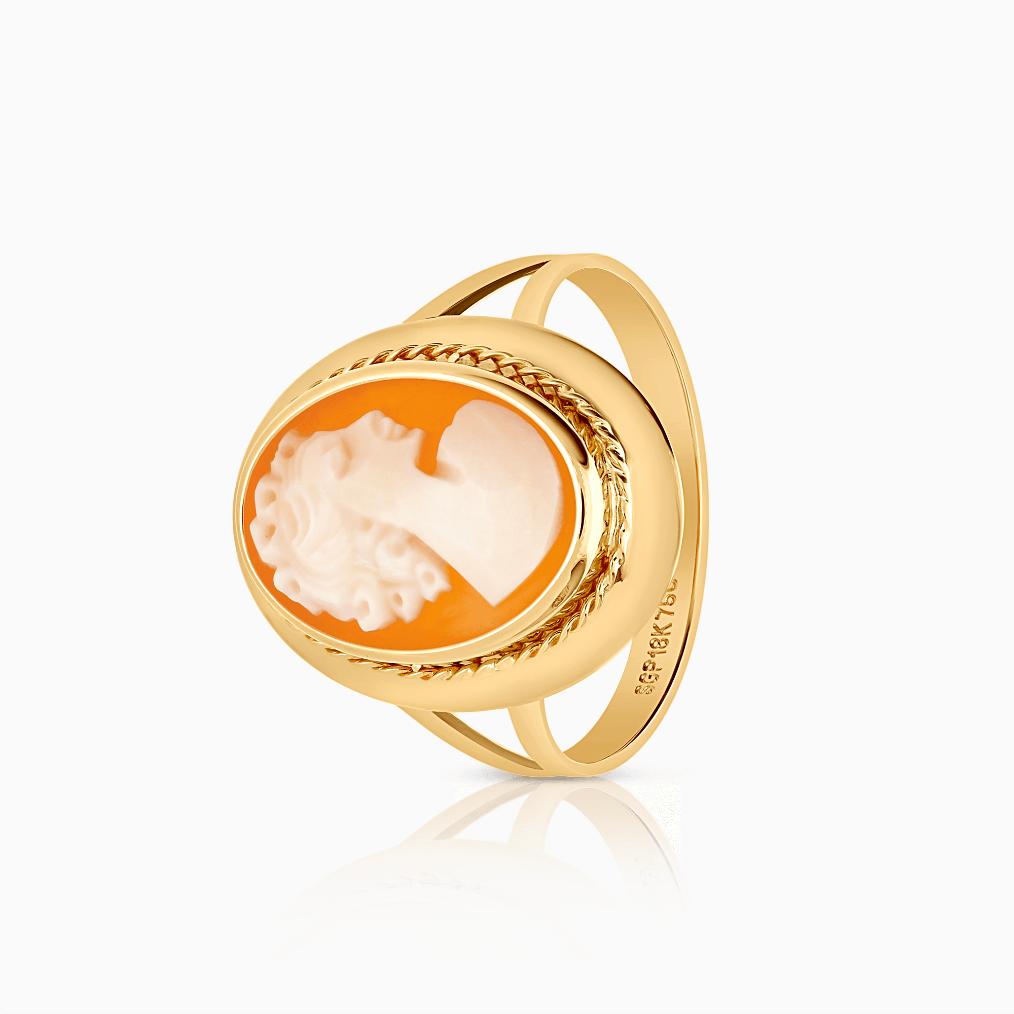 Gullring camé 2,42g 18K gull