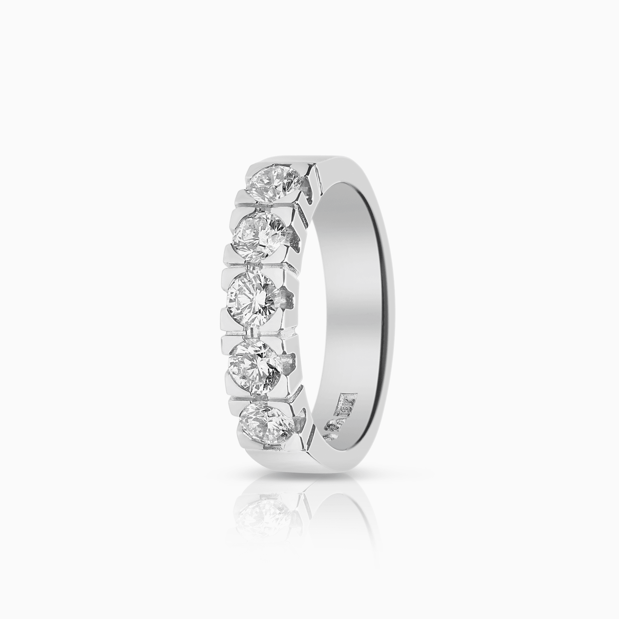 Alliansering 0,77ct 18K hvitt gull