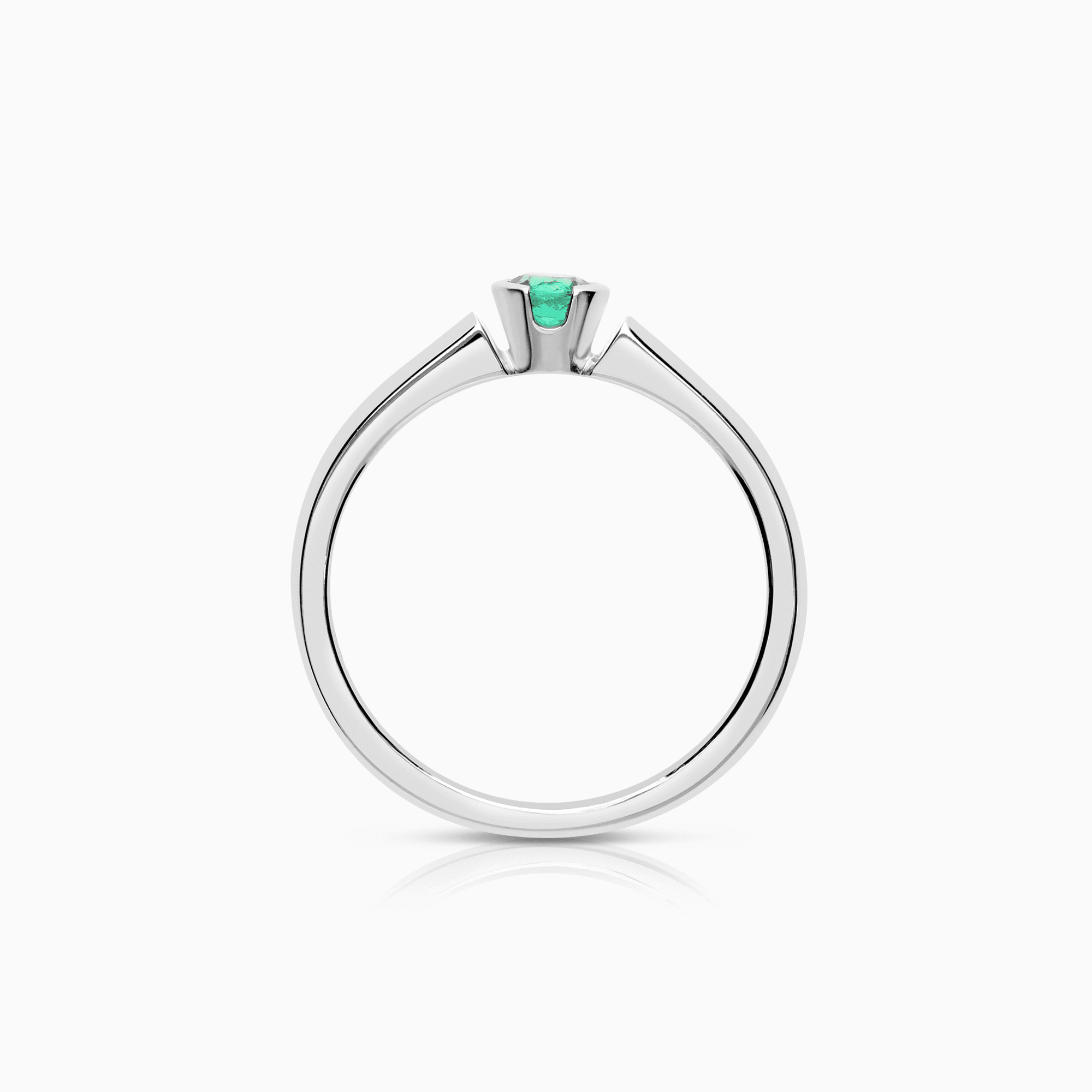 Gemstone ring emerald 0.20ct 18K