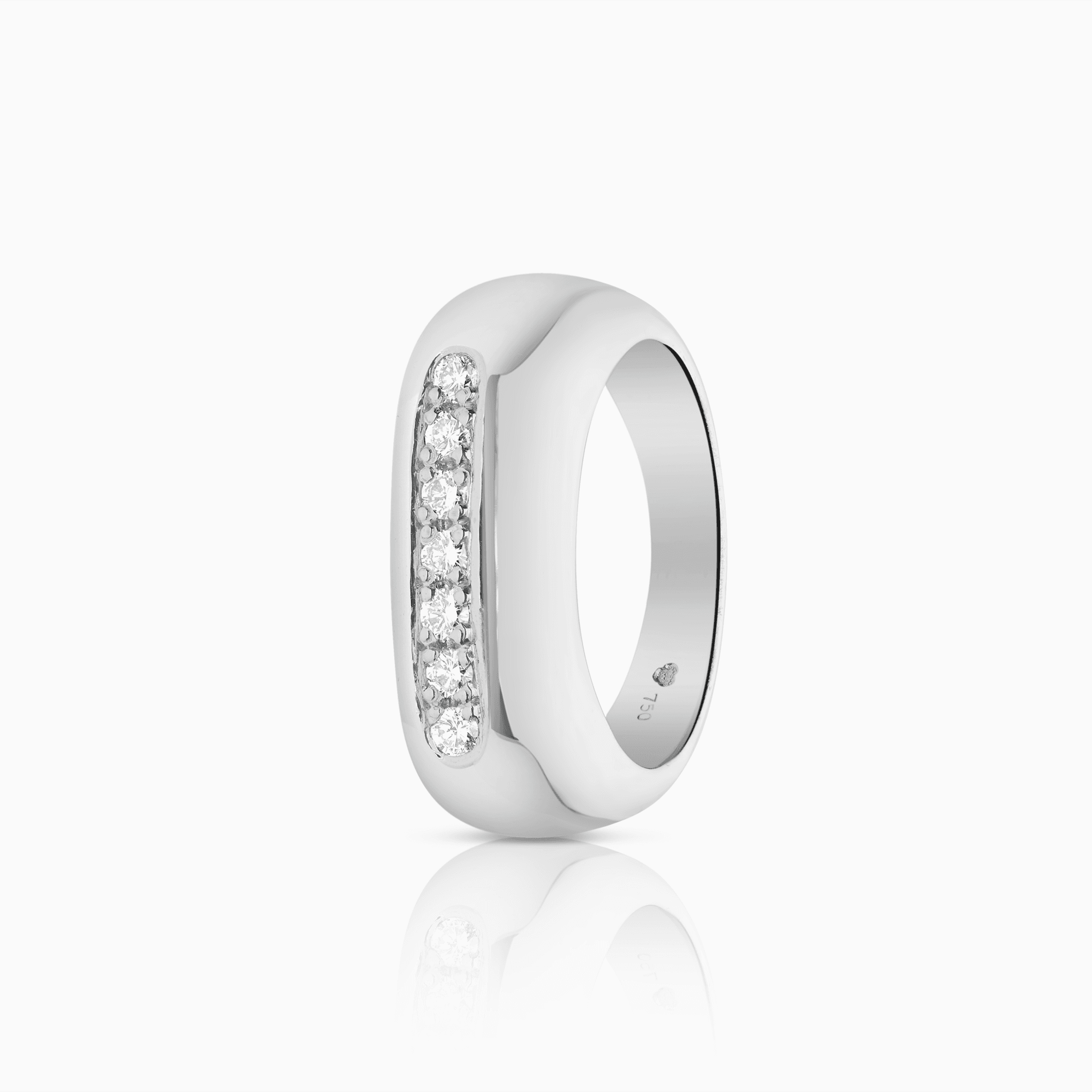 Alliansring 0,21ct 18K vitguld