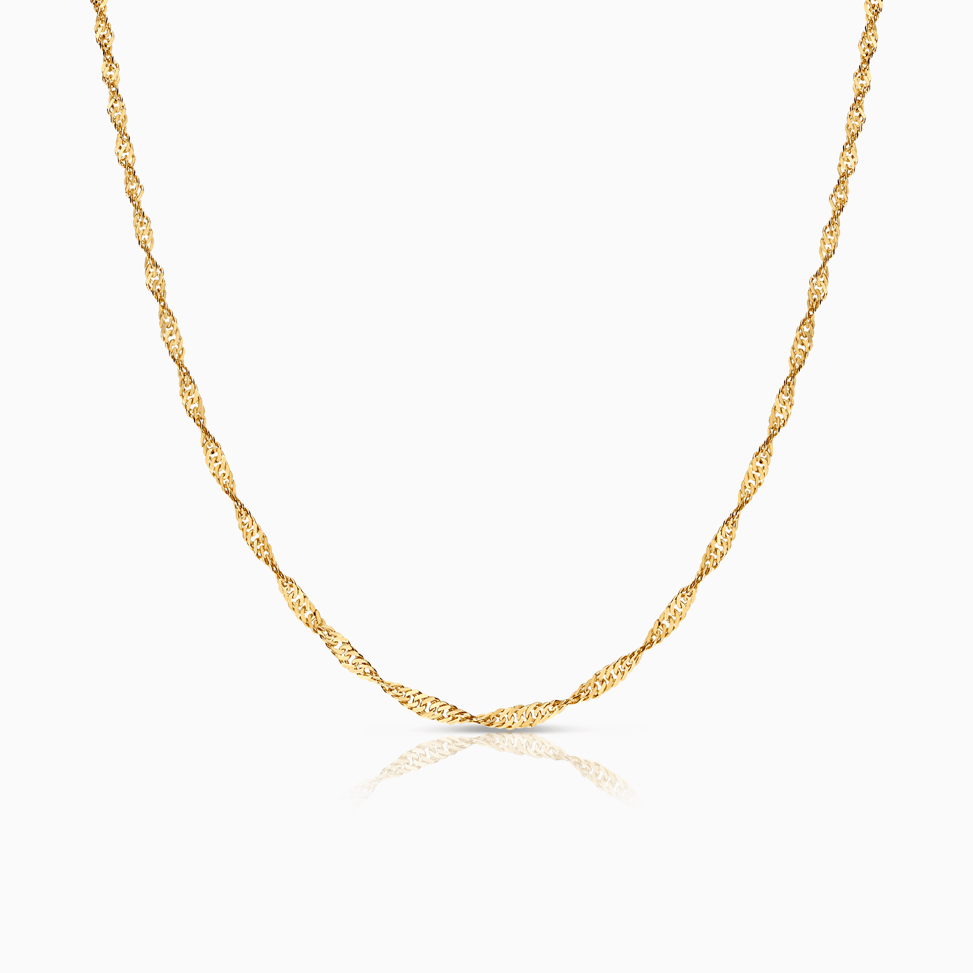Singapore necklace 18K gold
