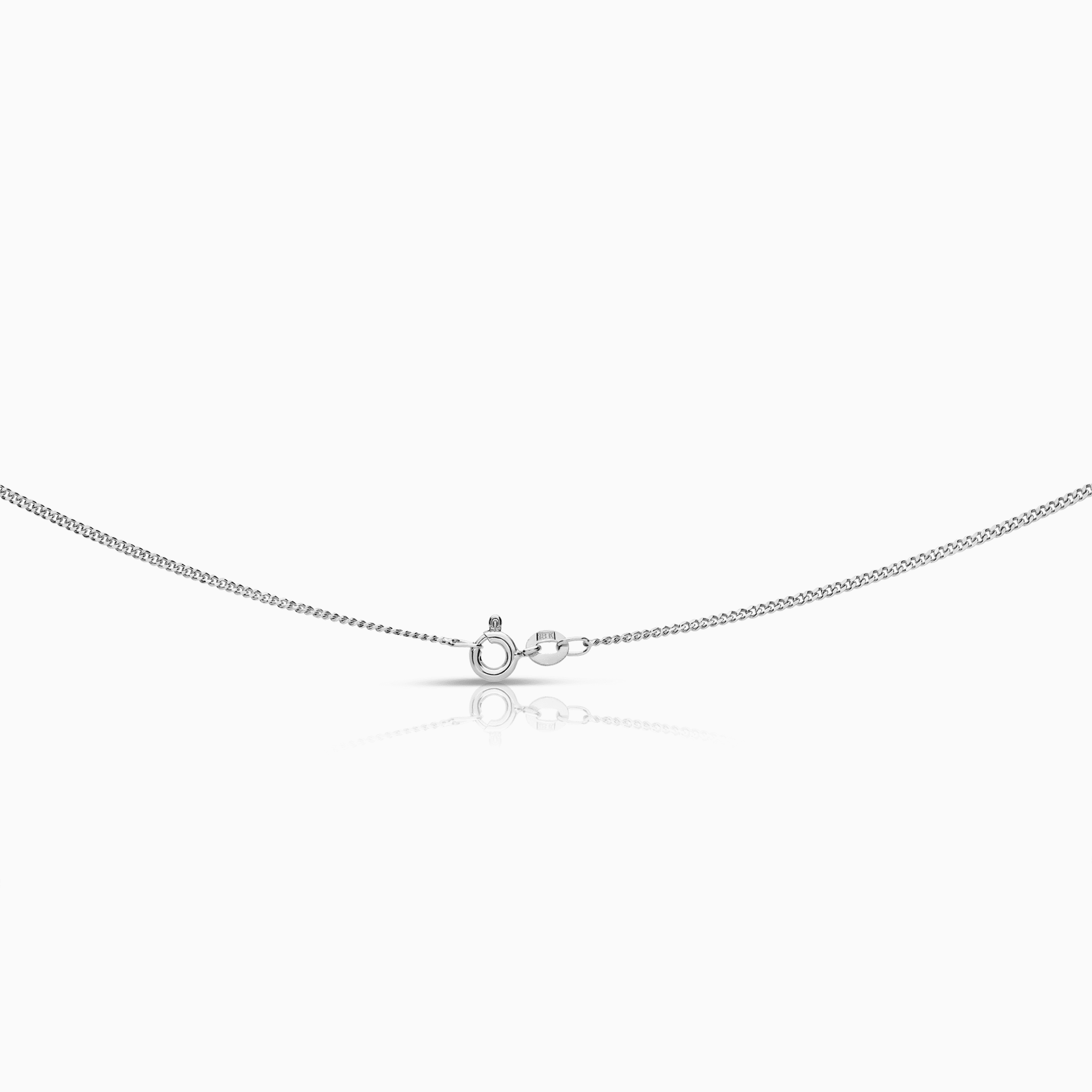 Curb chain 3.42g 18K white gold