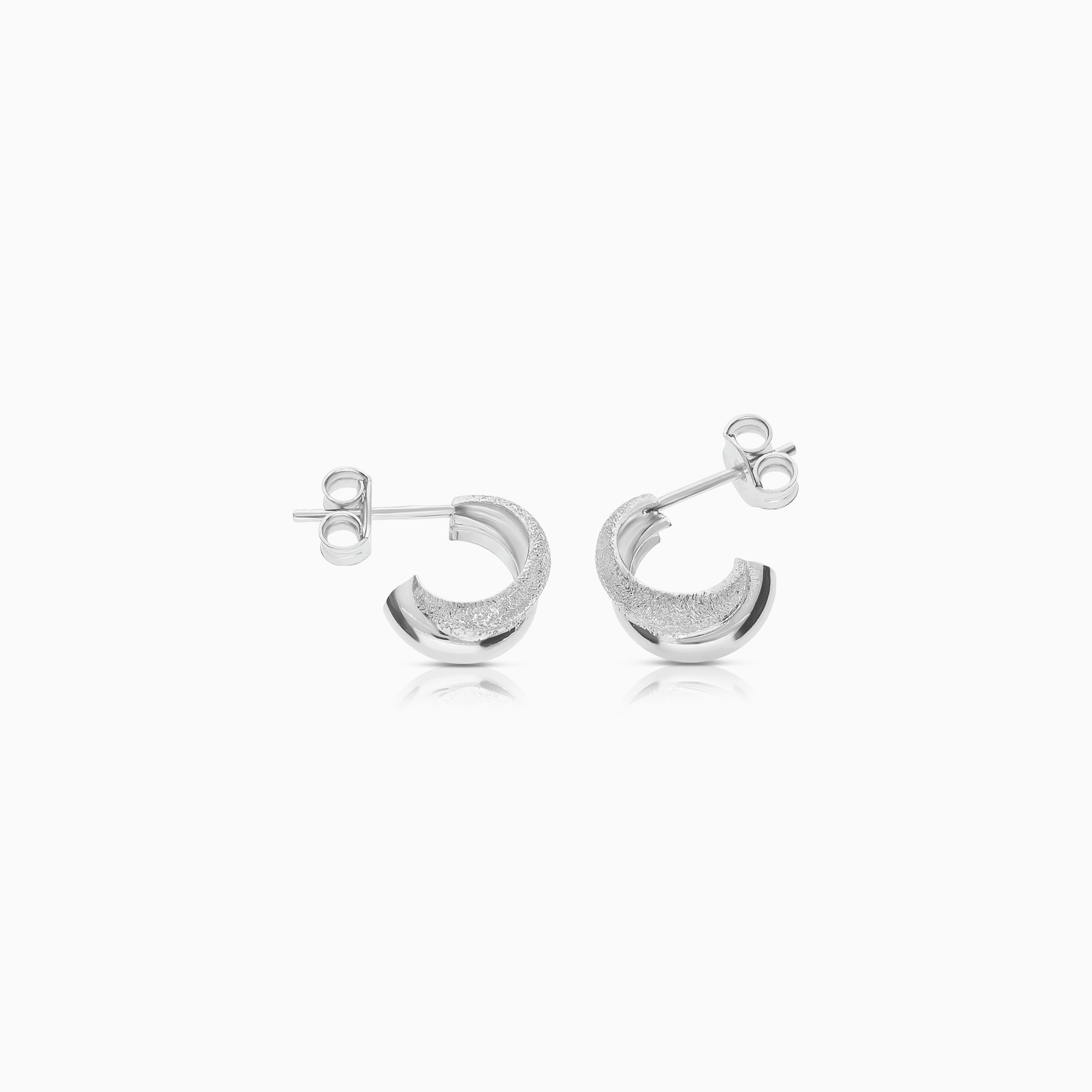 Gold hoop earrings 1.26g 18K white gold