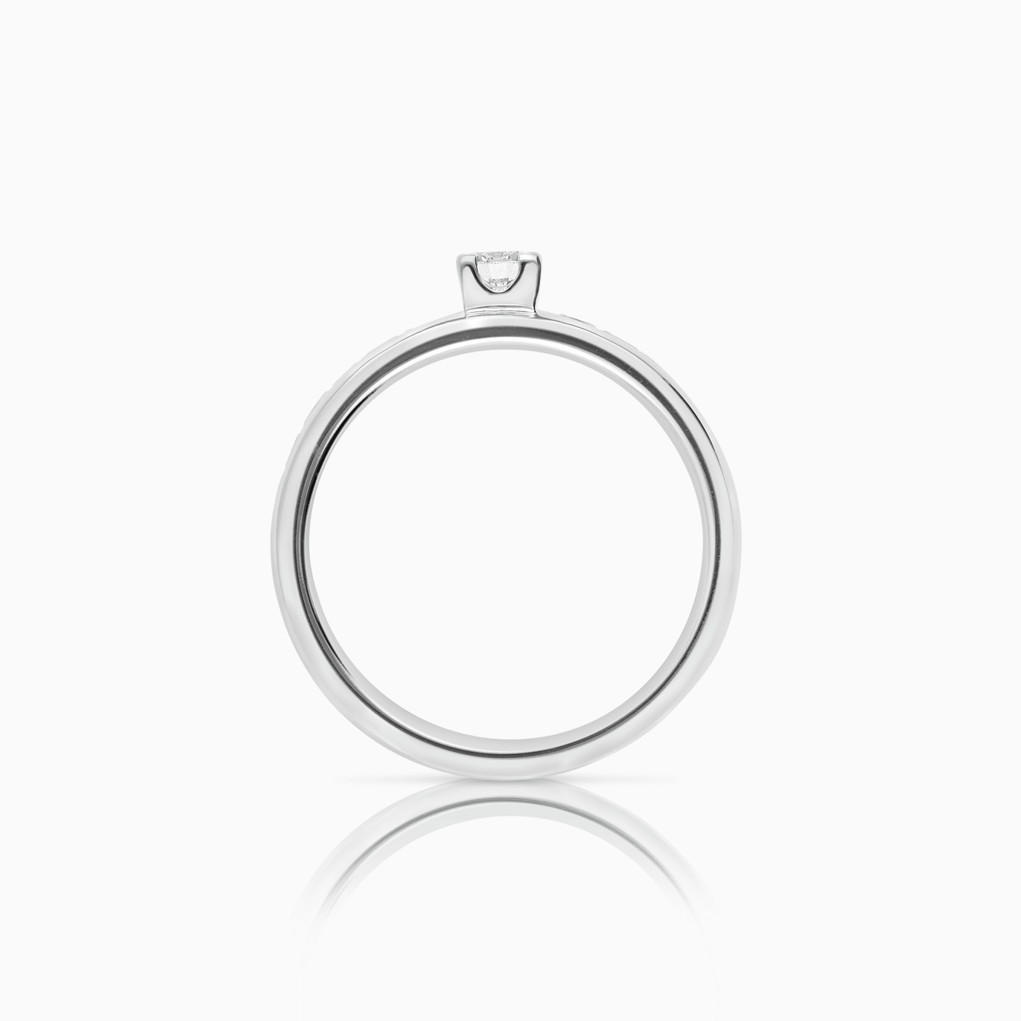 Sidostensring 0,72ct 18K vitguld