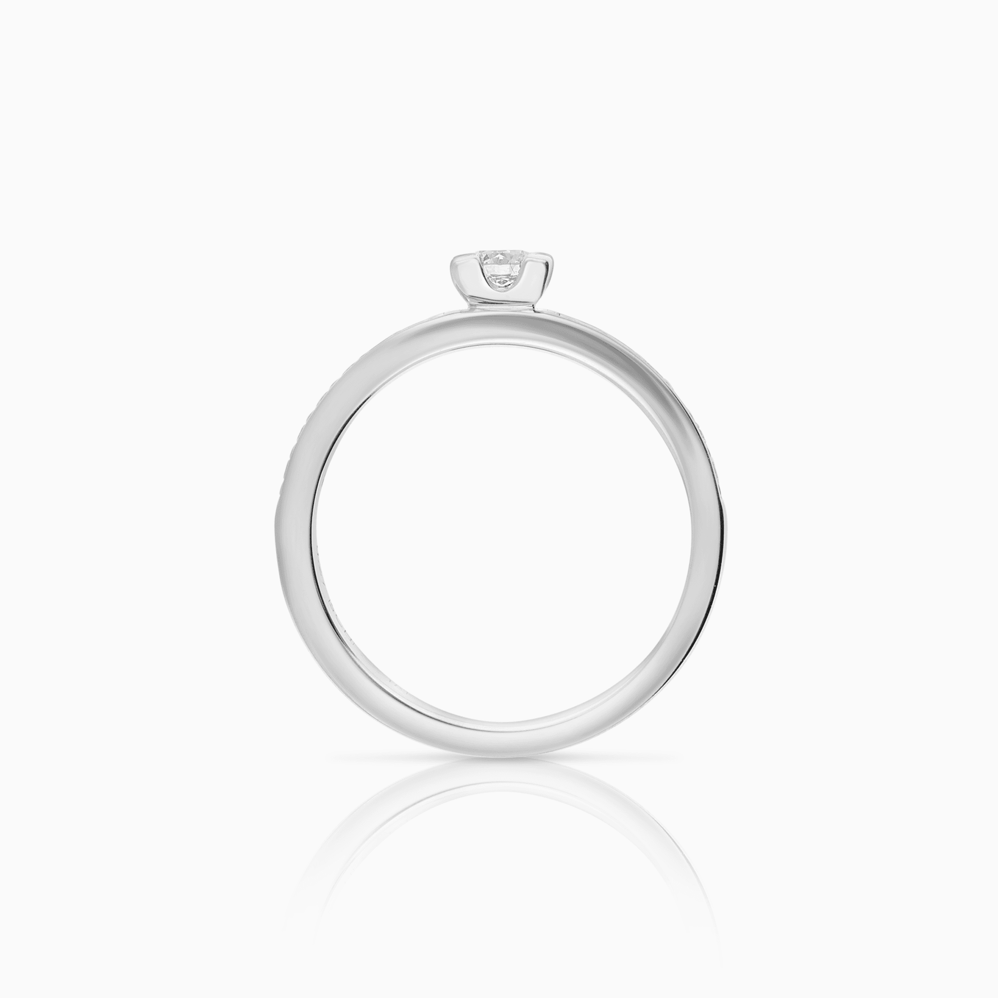 Sidostensring 0,27ct 18K vitguld