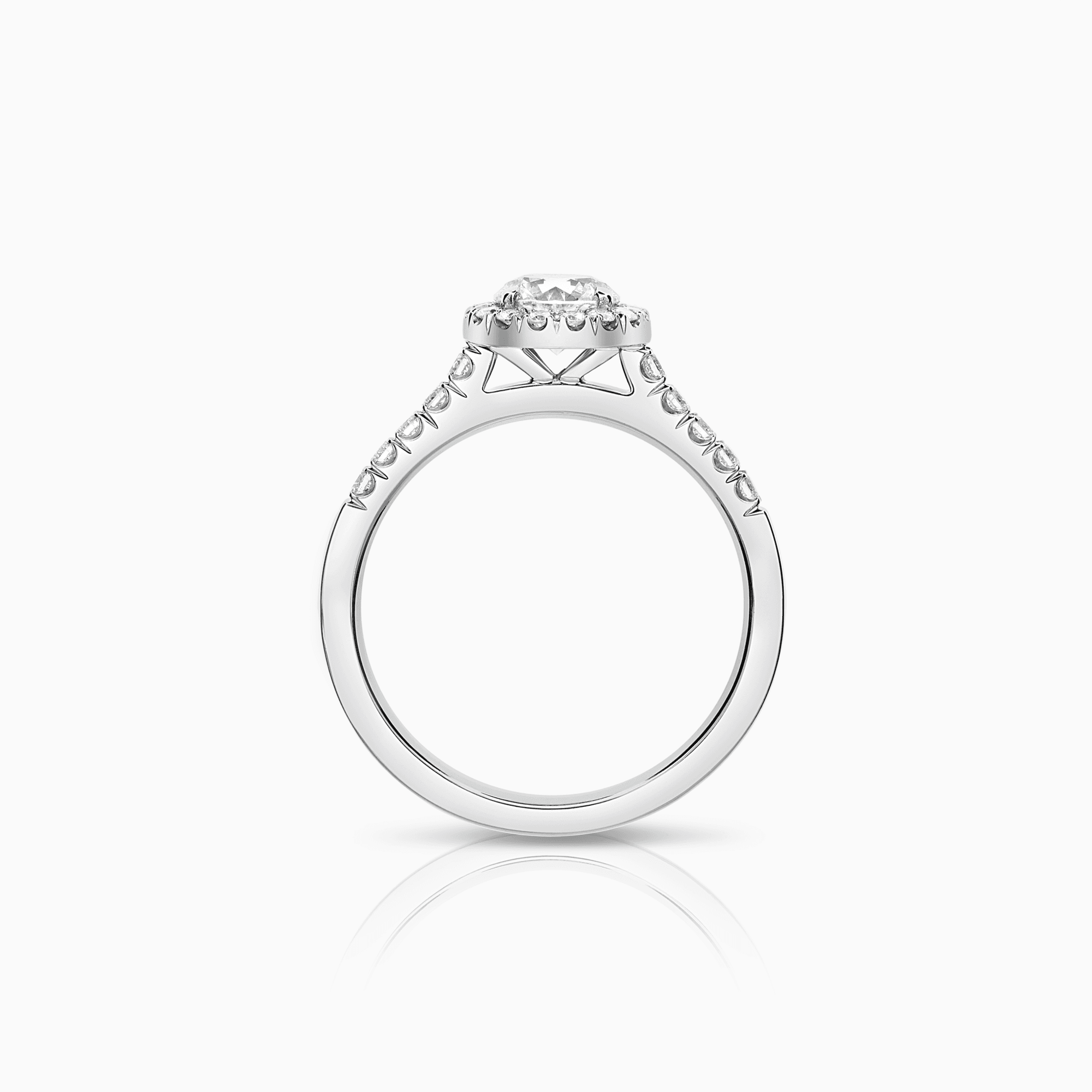 Haloring 0,93ct 18K hvitt gull