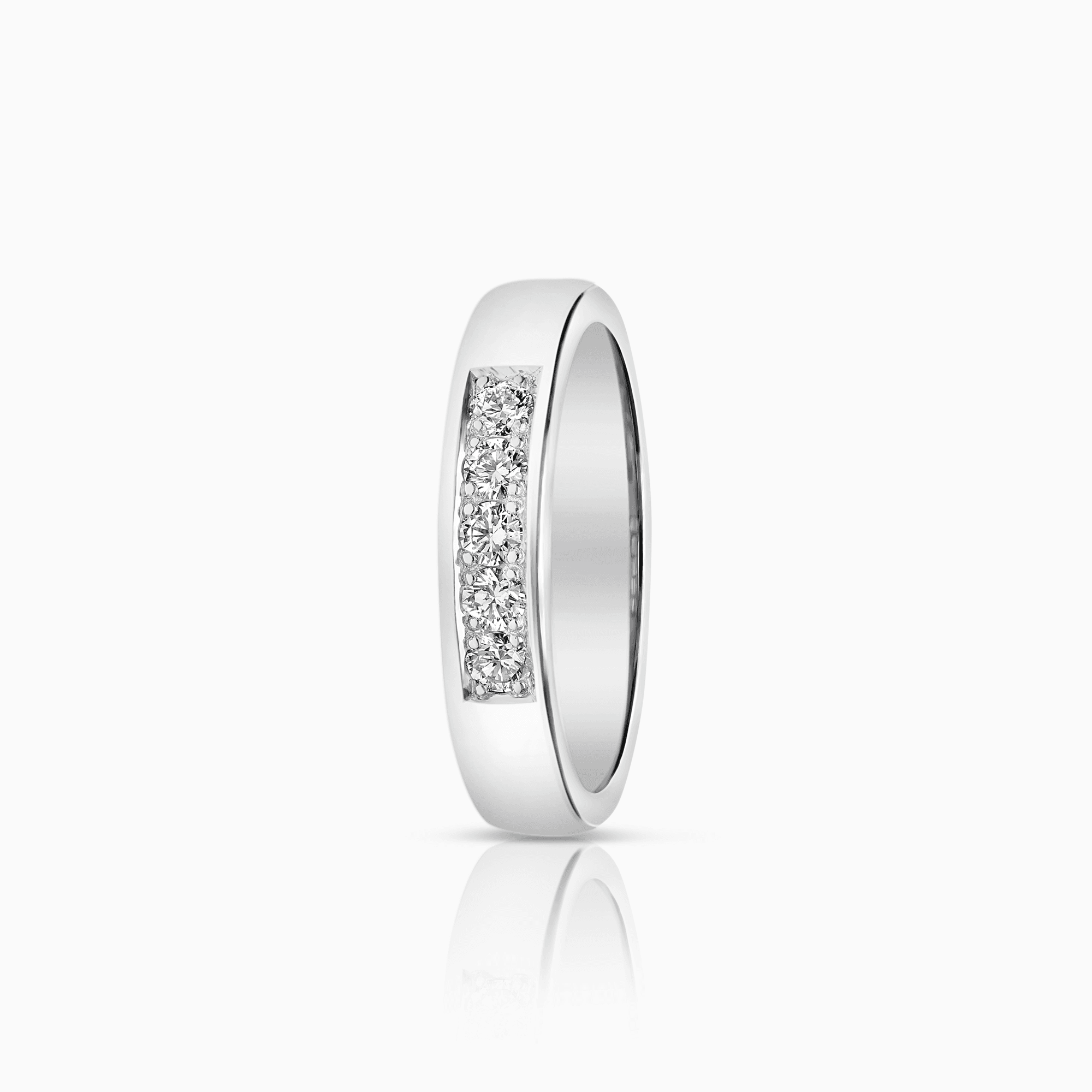 Alliansring 0,20ct 18K vitguld