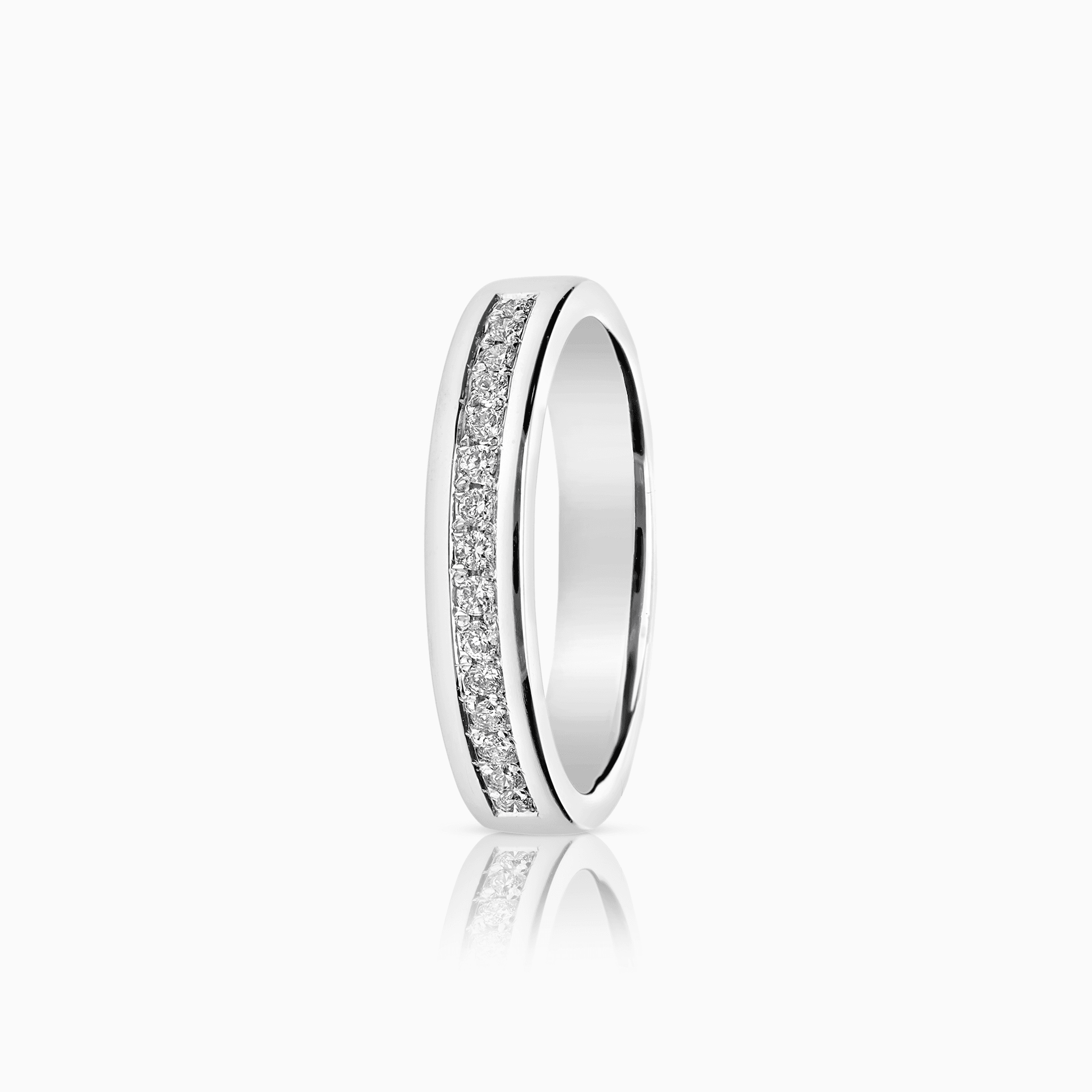 Alliansring 0,15ct 18K vitguld