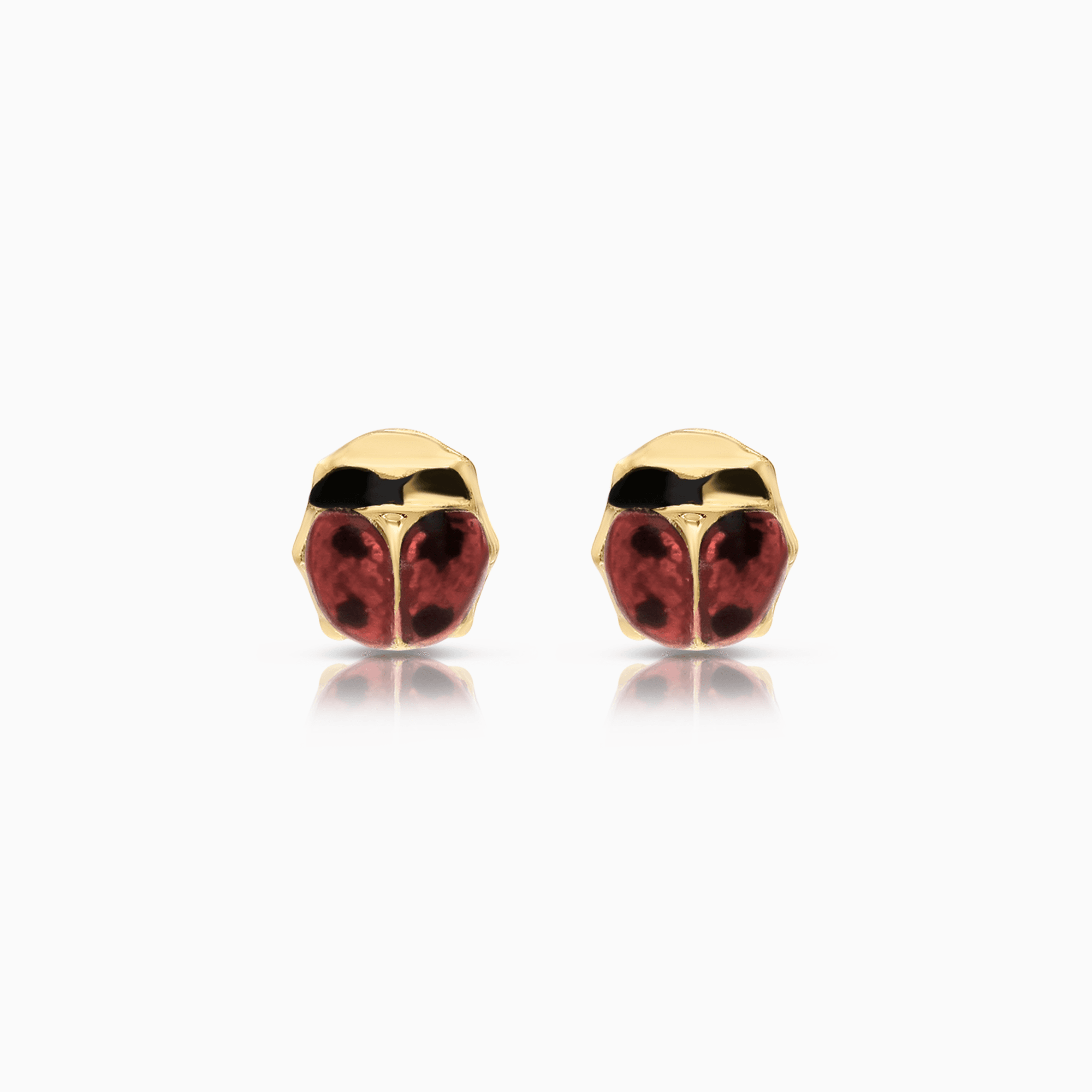 Gold earrings ladybug 0.32g 18K gold