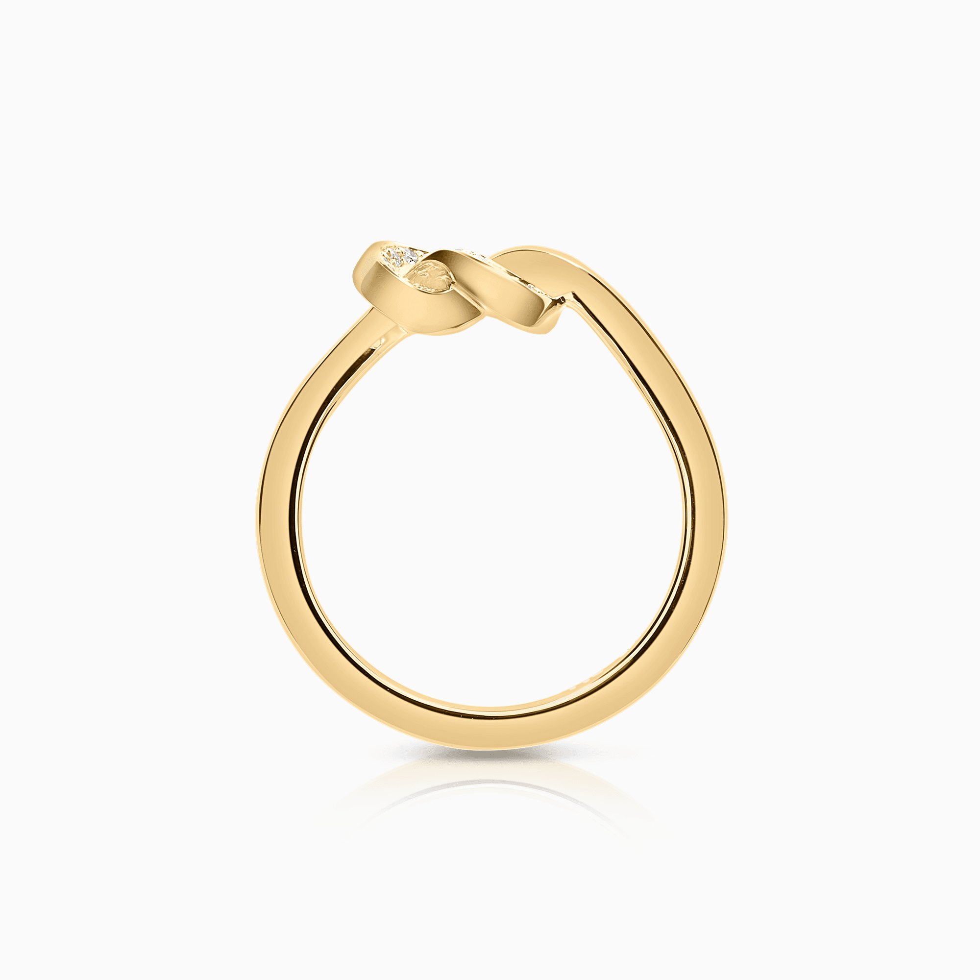 Efva Attling Love knot & stars ring 0.07ct 18K gold
