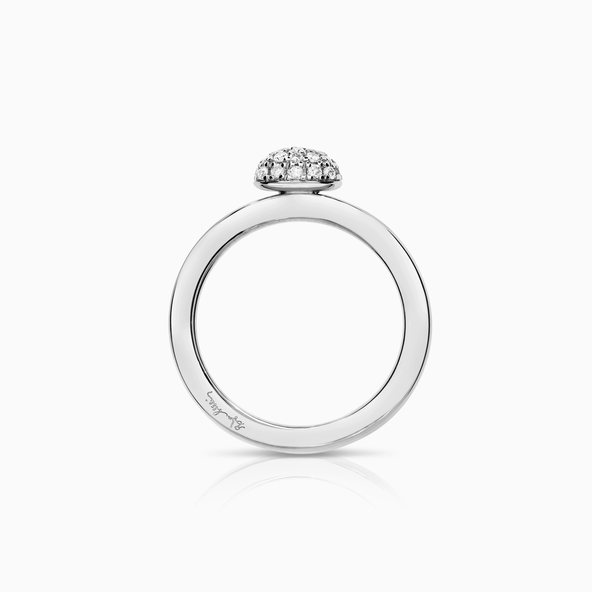 Efva Attling Love bead ring 0.18ct 18K white gold