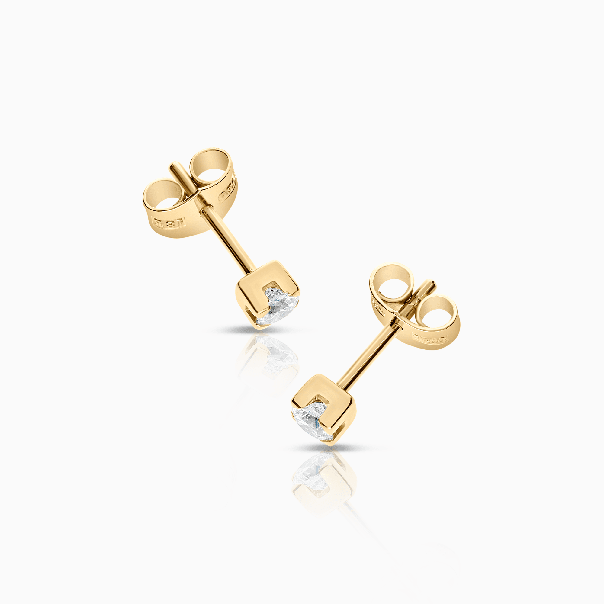 Solitärörhängen 0,32ct 18K guld